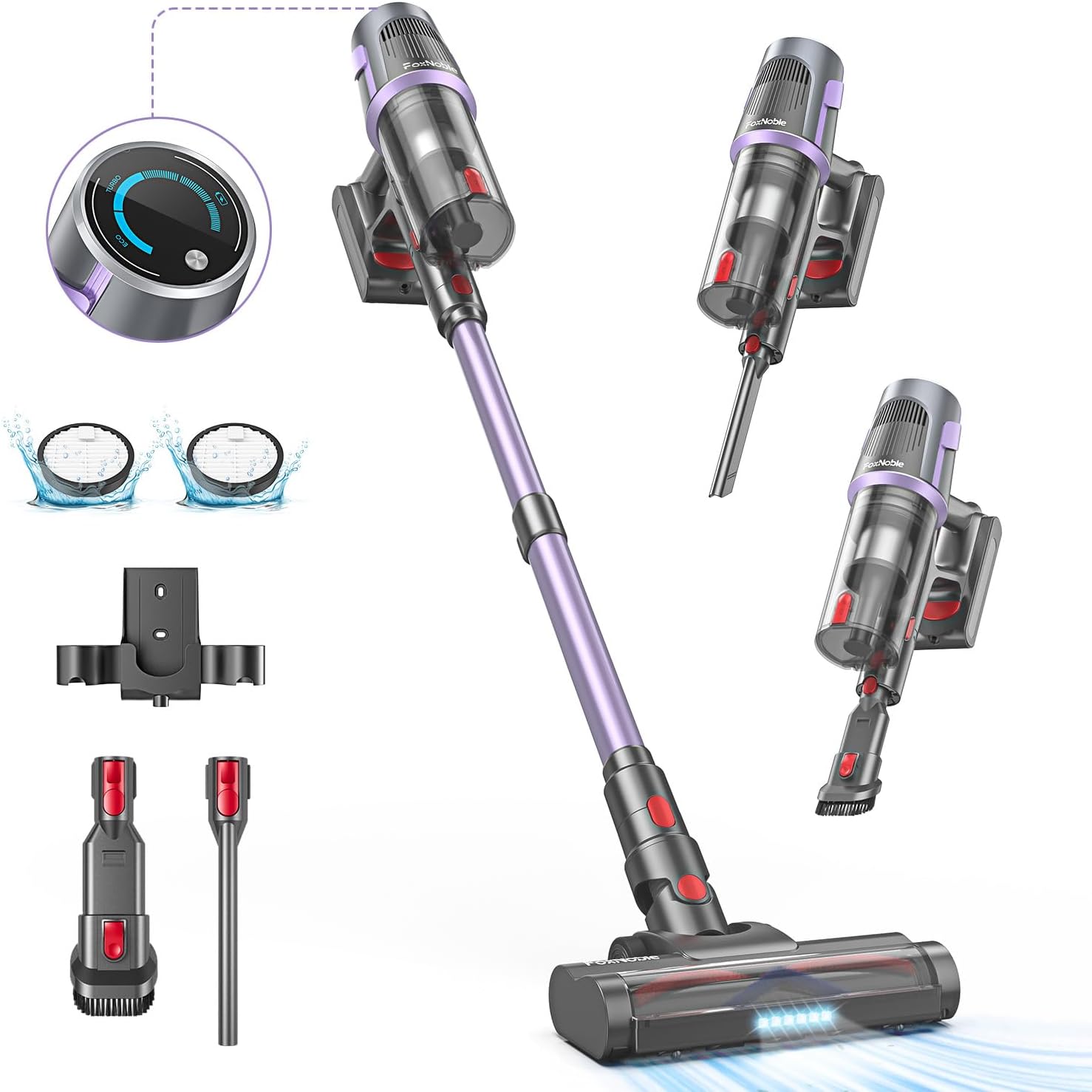 Cordless Vacuum Cleaner,MAX 50Mins Runtime Vacuum Cleaners for Home,Lightweight...