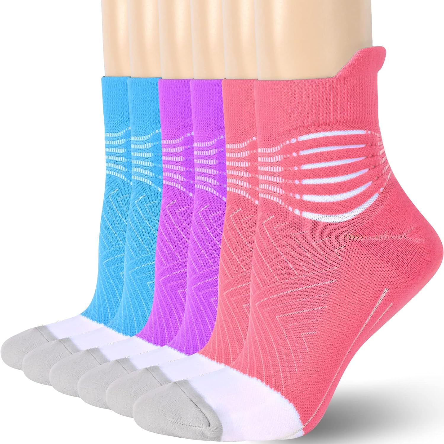 IRAMY Compression Ankle Support Socks Women - Coolmax Wicking, Cushioned Athleti...