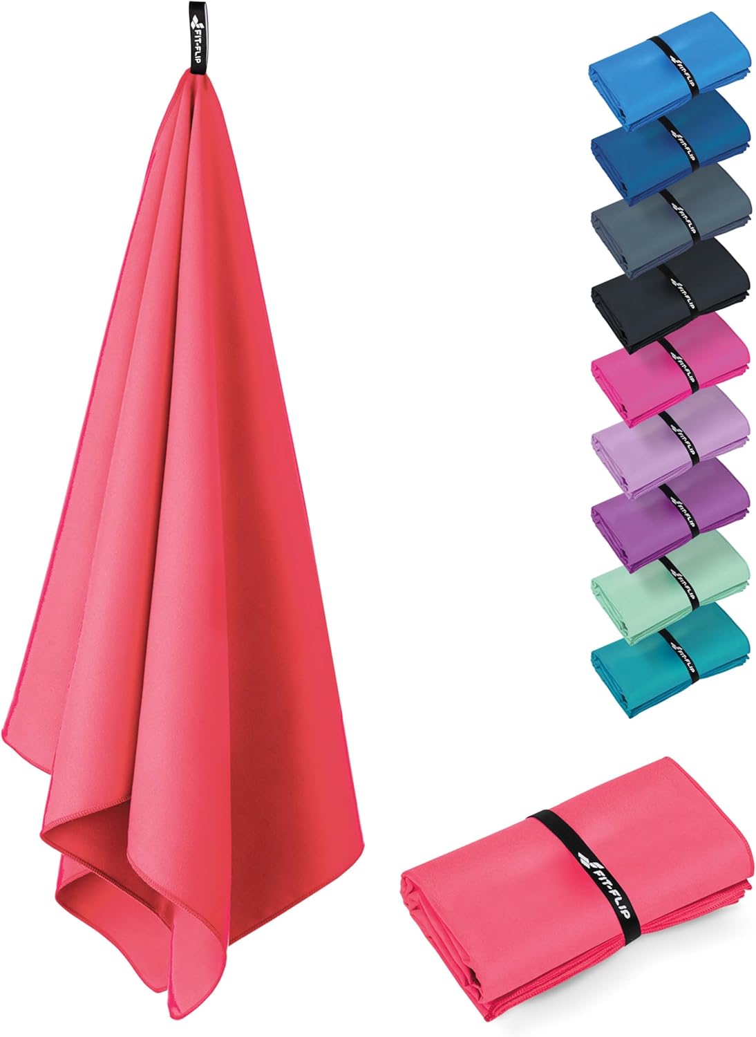 Fit-Flip Swimming Towel, Special Fast Drying Microfibre Beach Towel, Innovative...