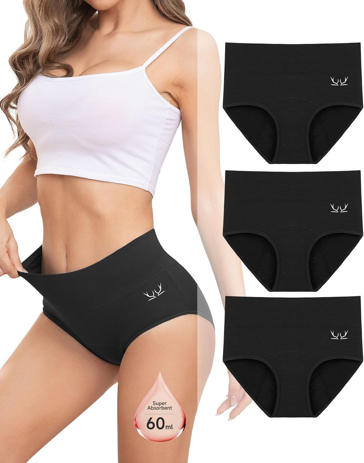 High-Quality Rdiner Period Pants, Innovative Period Underwear with 60ML Heavy Fl...