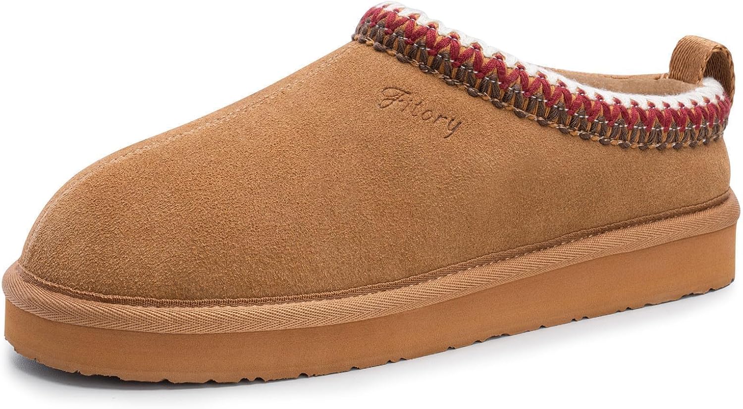 FITORY Women's Suede Slipper | Flat Short Mini Boots with Fur Fleece | Winter Ca...
