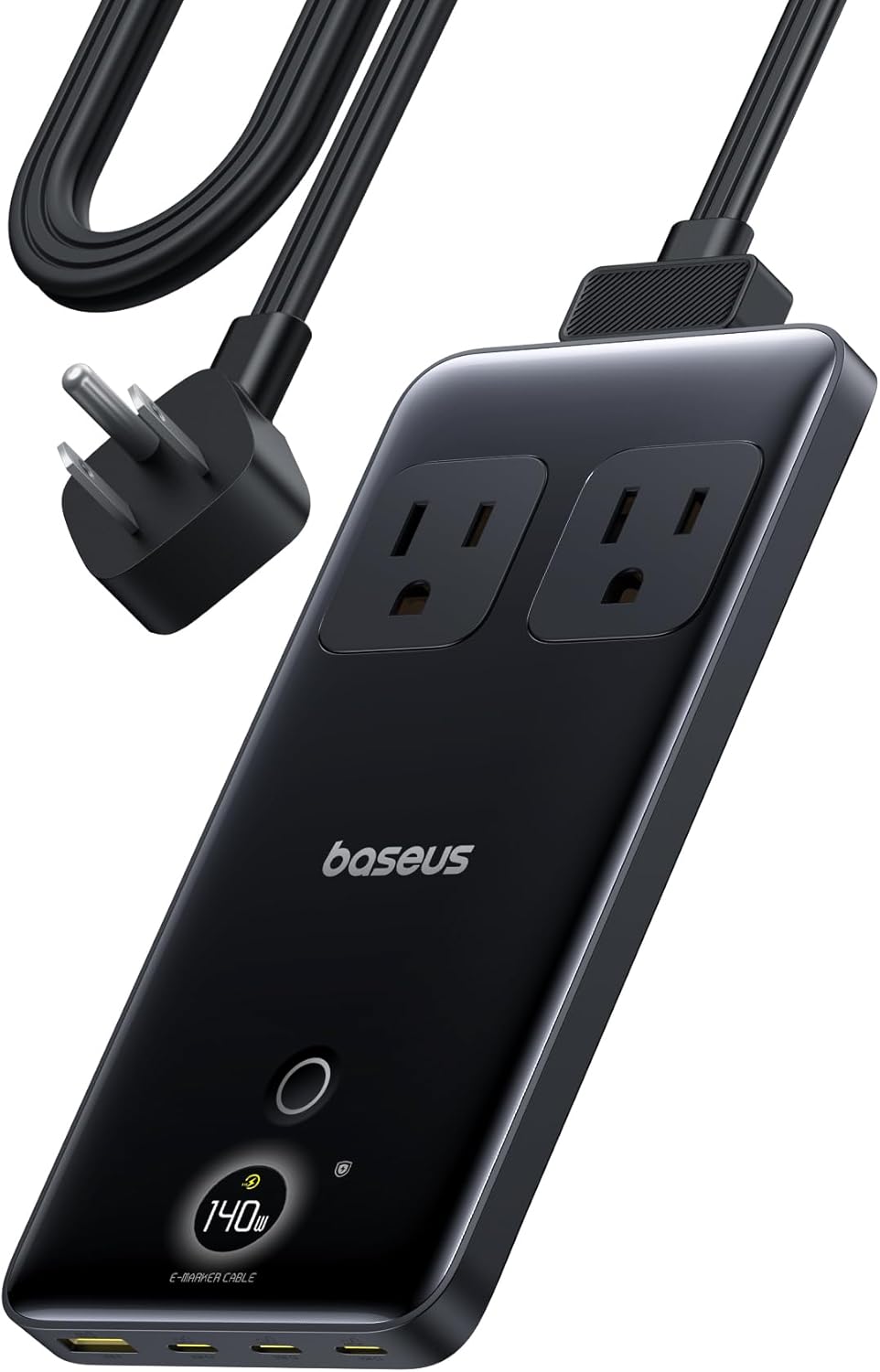 Baseus Blade Charging Station 140W, 6-in-1 Compact USB C Power Strip with 5ft De...