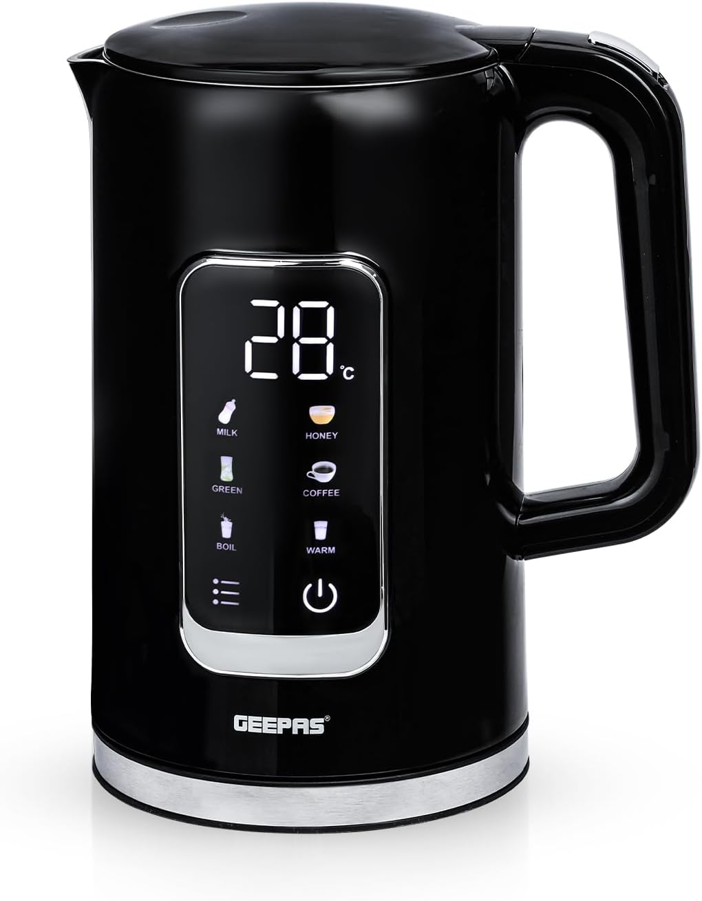 Geepas Digital Electric Kettle, 2200W | 1.7L Cordless Jug Kettle, One Touch Digi...