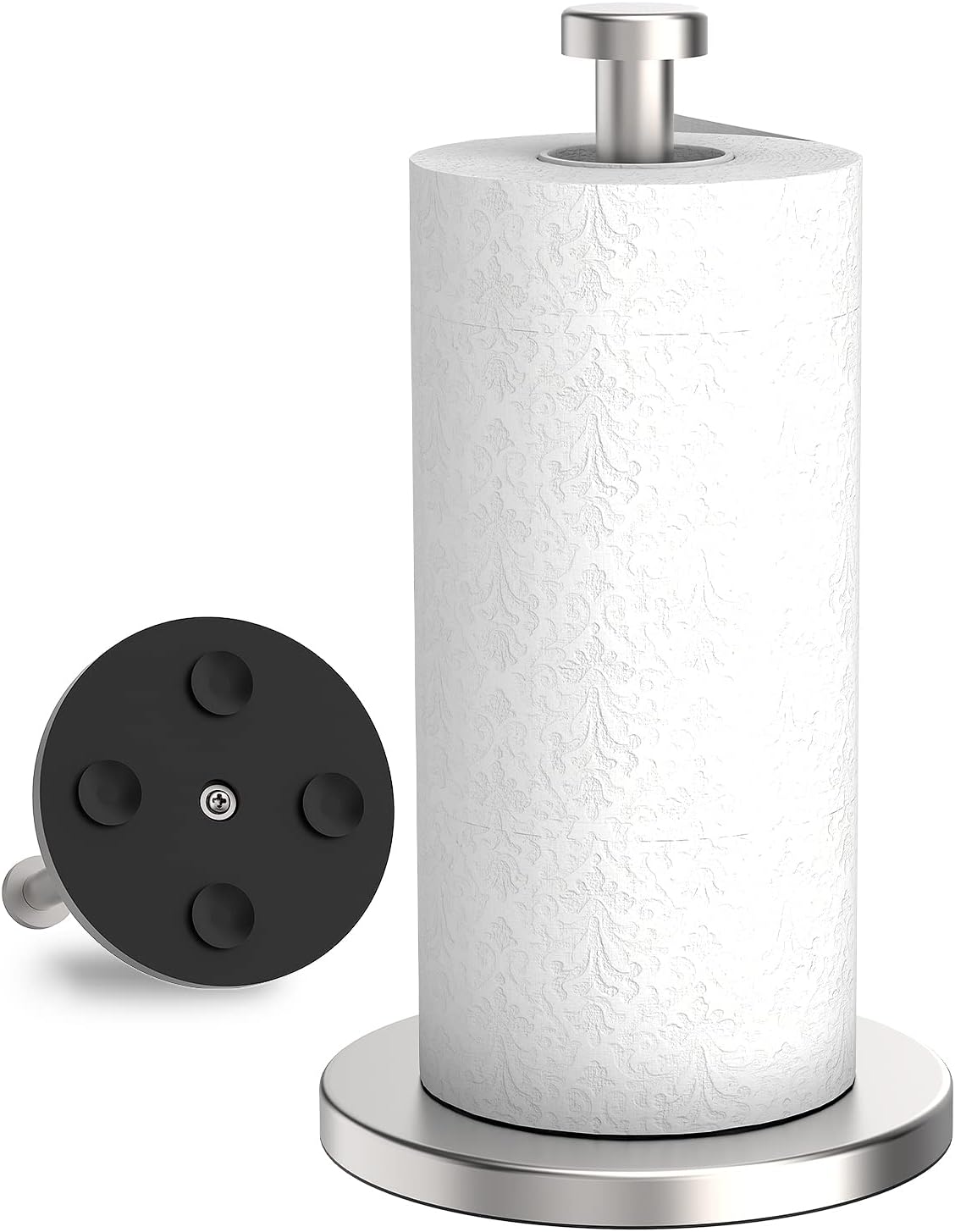 VEHHE Paper Towel Holder Countertop, Standing Paper Towel Roll Holder for Kitche...