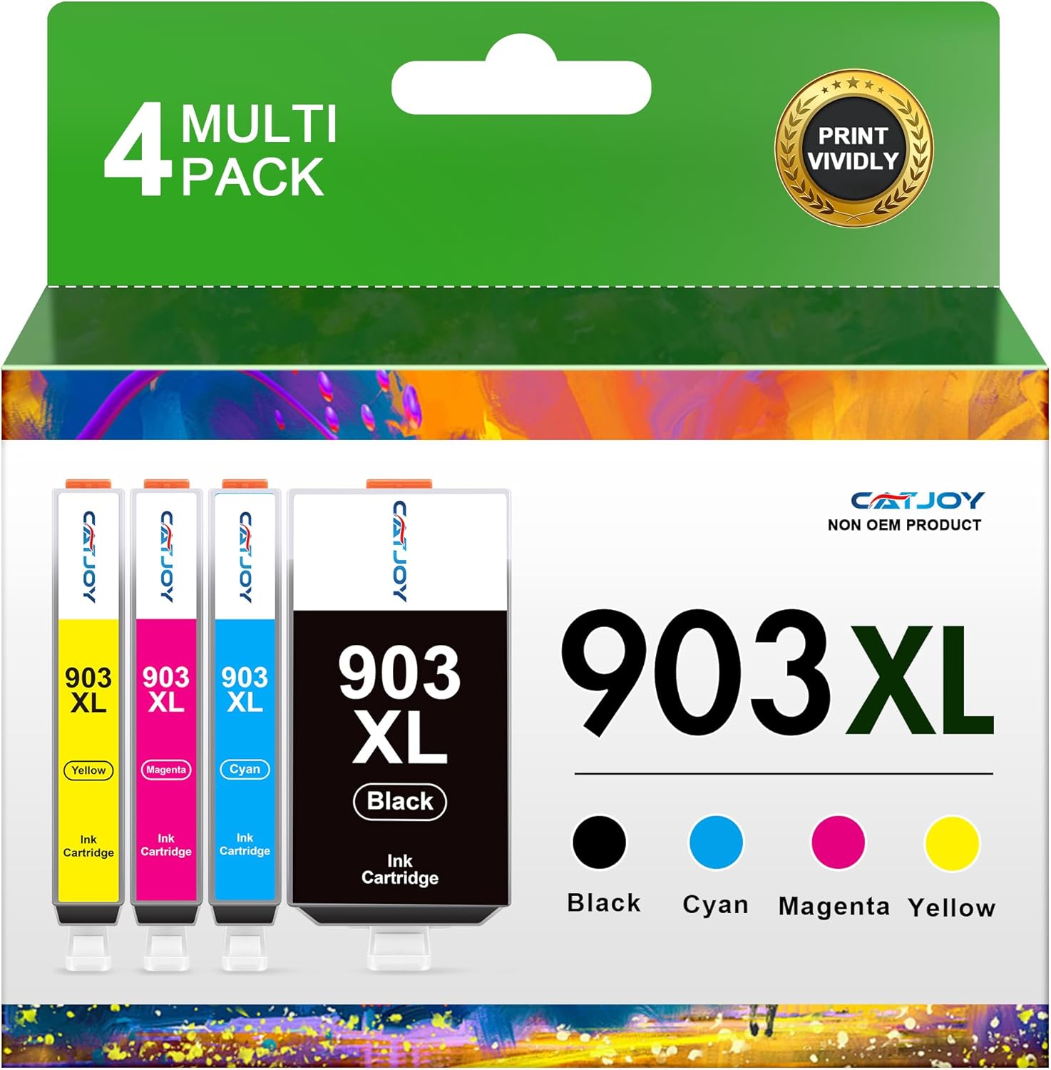 High-Quality CATJOY 903XL Ink Cartridges Replacement, Versatile Ink Cartridge Mu...