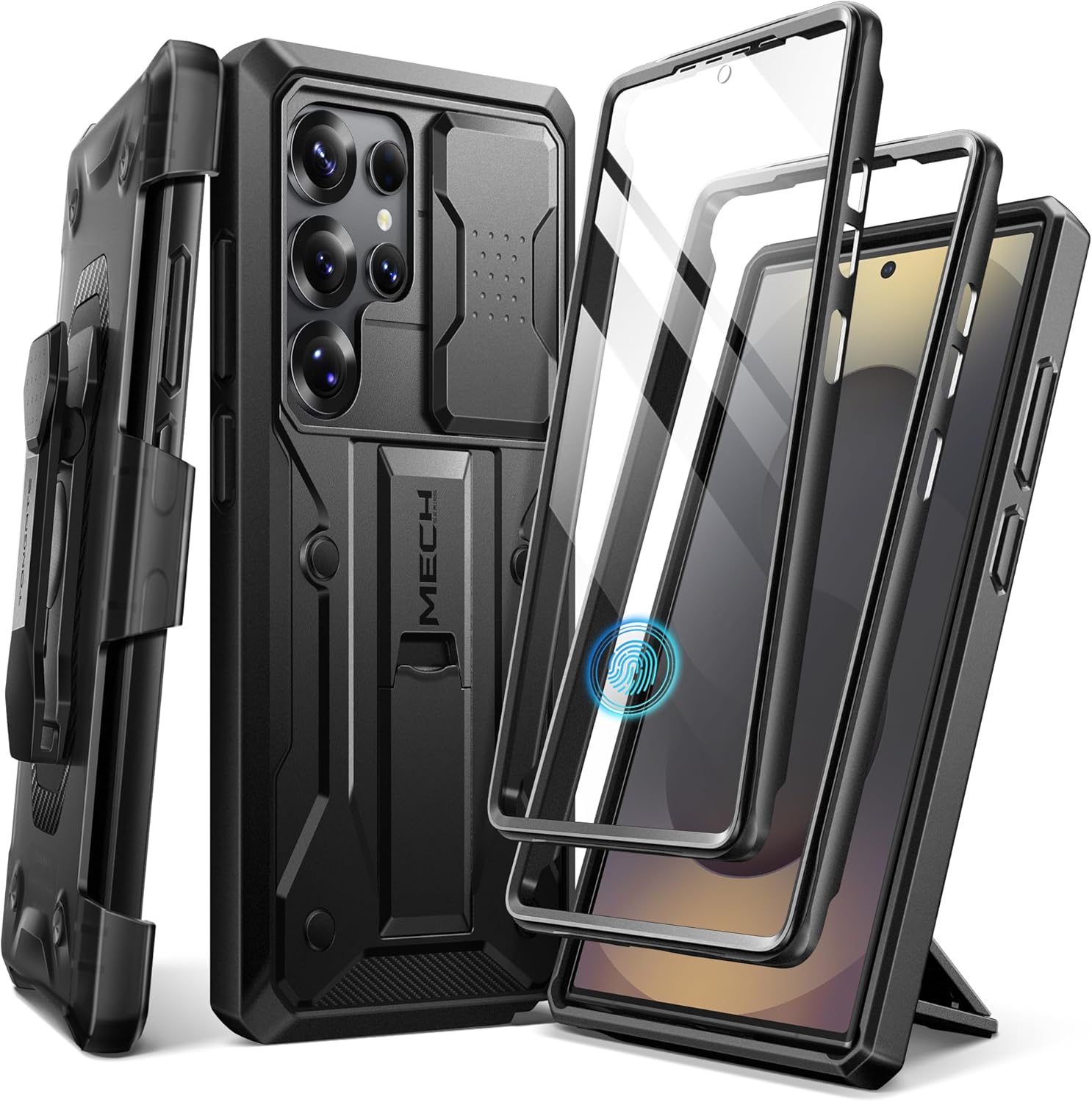 Tongate for Samsung Galaxy S25 Ultra Case, [Built-in Slide Camera Cover & Screen...