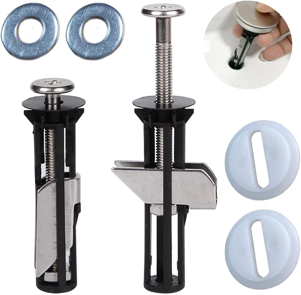 MUU Universal Toilet Seat Bolts and Screws,Quick Release Top Hinge Fixings,Easy...