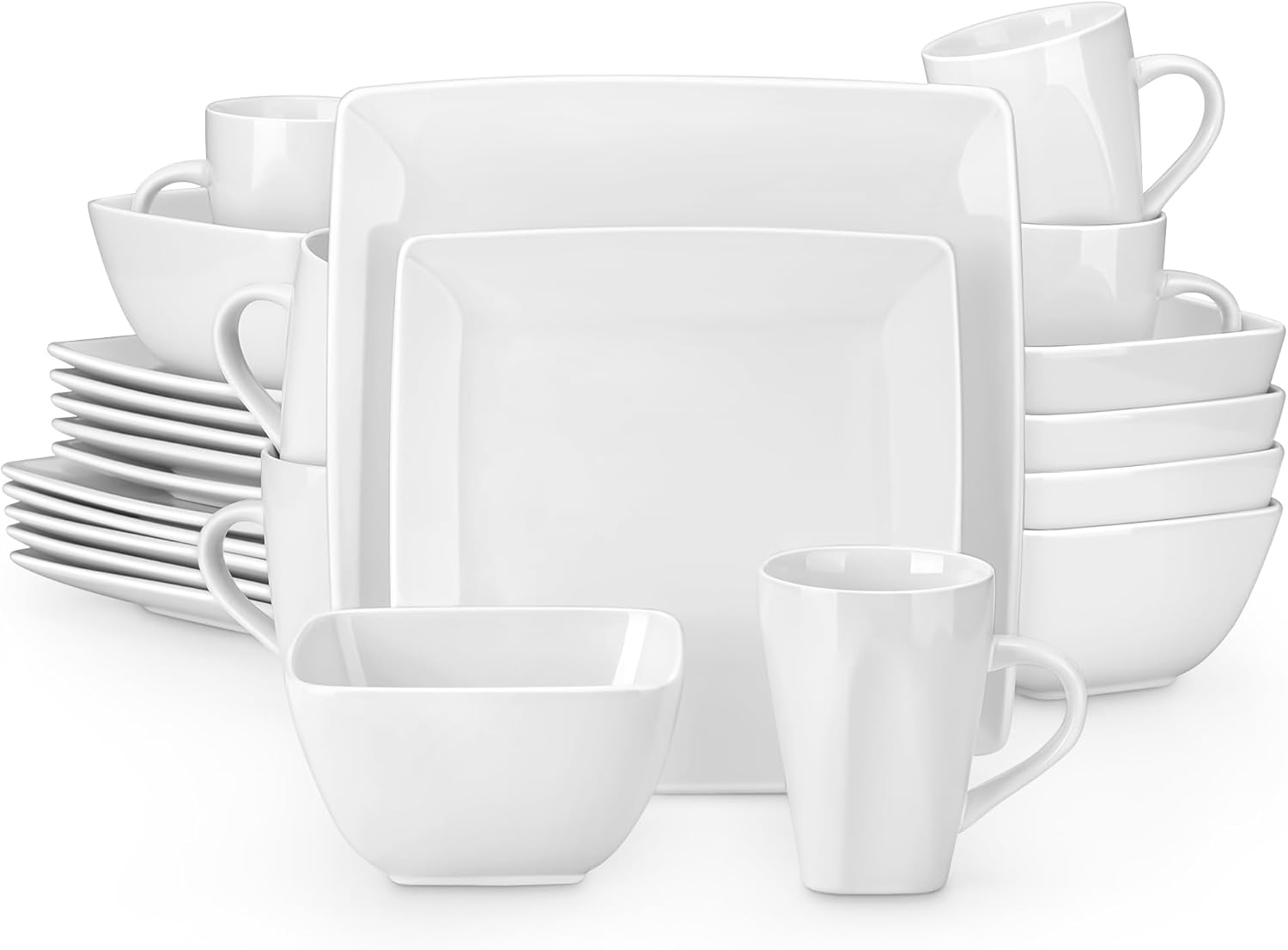 vancasso Soho Dinner Sets, Special Square Plates and Bowls Set for 6, Innovative...