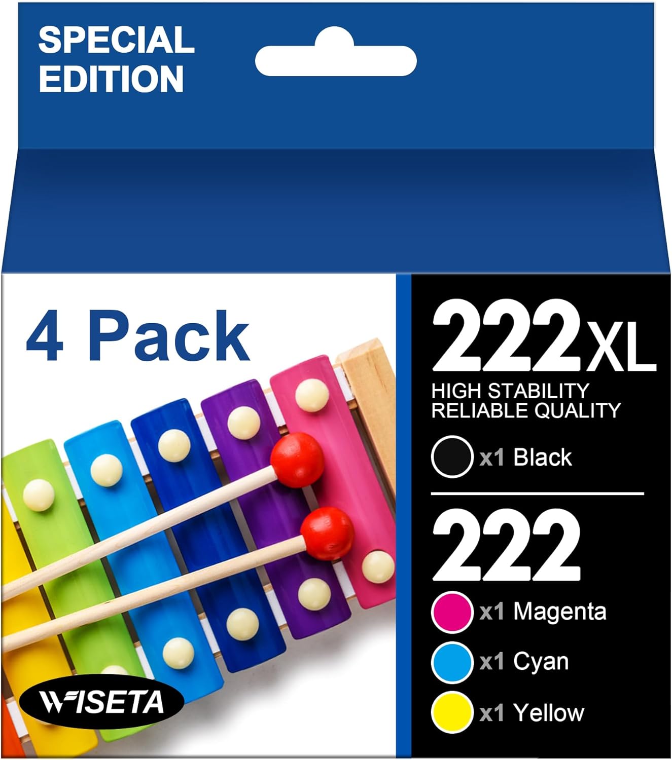 222XL Ink Cartridges Combo Pack Remanufactured for Epson 222 Ink Cartridges for...