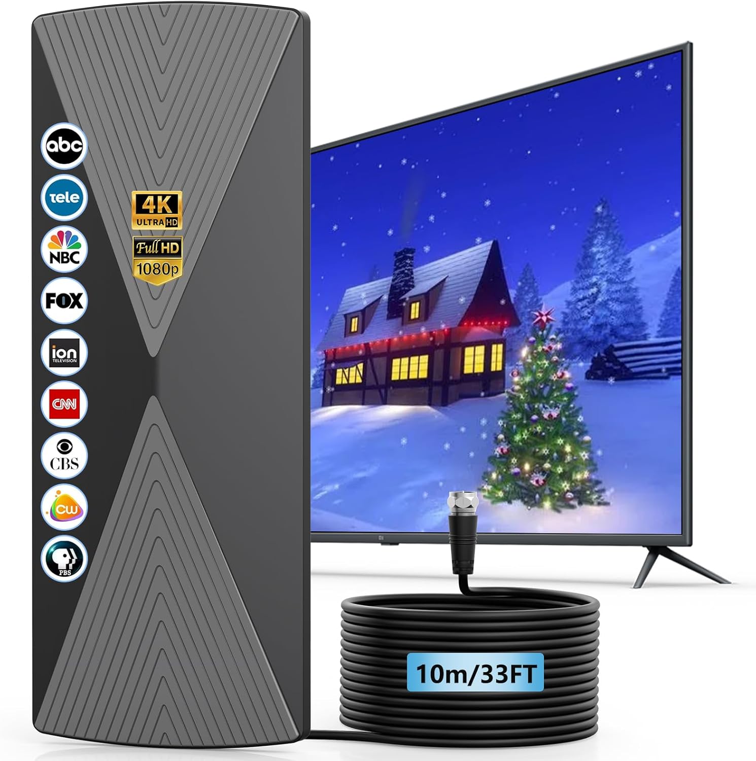 2025 TV Antenna,1200+ Miles Long Range TV Antenna, HD Digital TV Antenna Indoor...