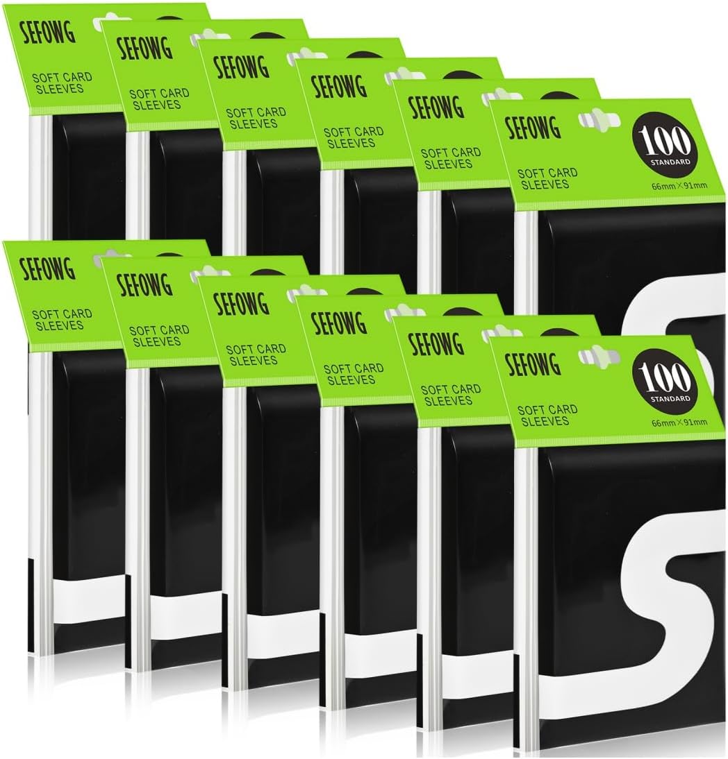 1200 Counts Card Sleeves, Penny Clear Card Sleeves for Trading Cards, Baseball C...