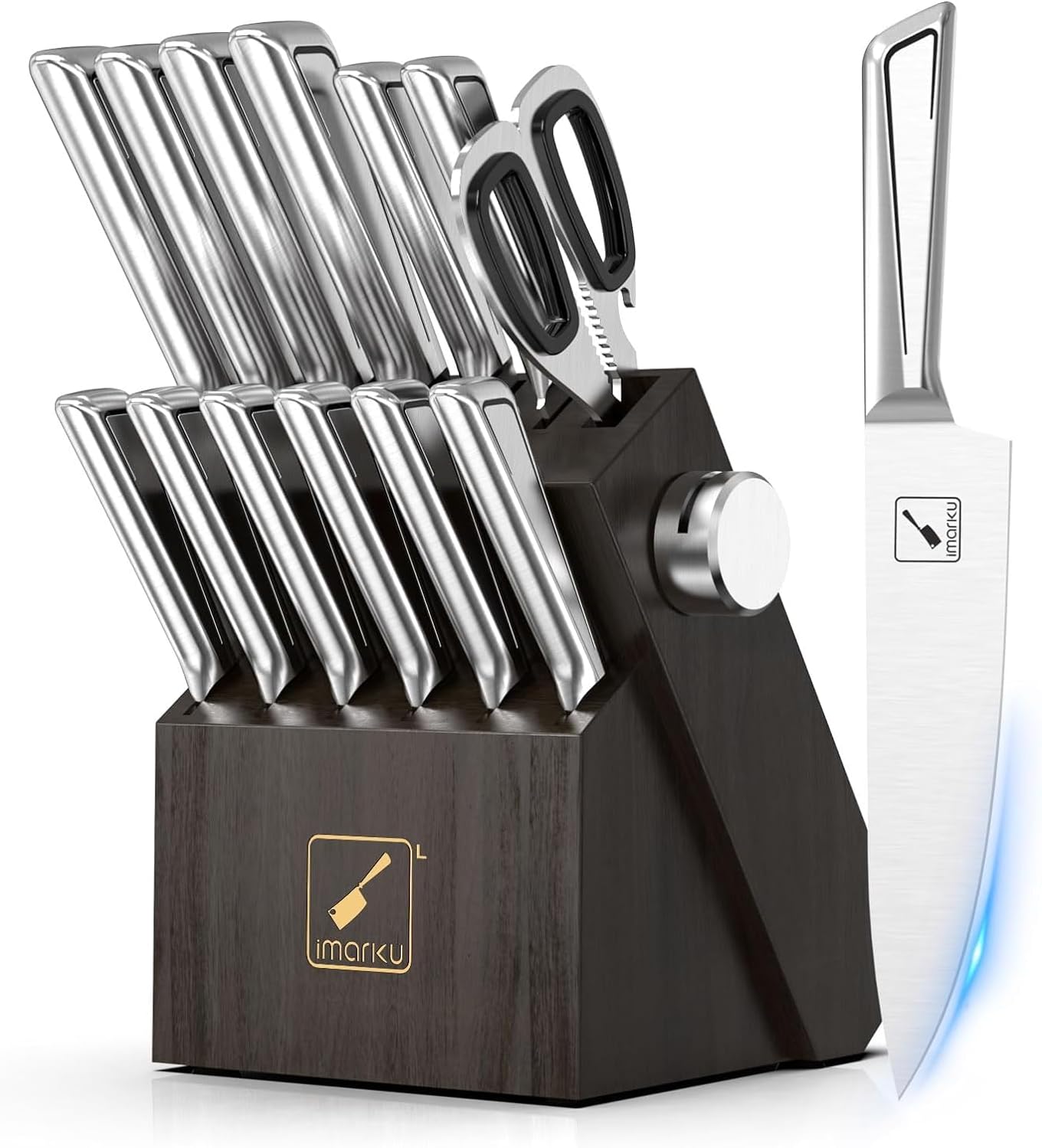 Knife Sets for Kitchen with Block imarku G14 Japanese Knife Set Stainless Steel...