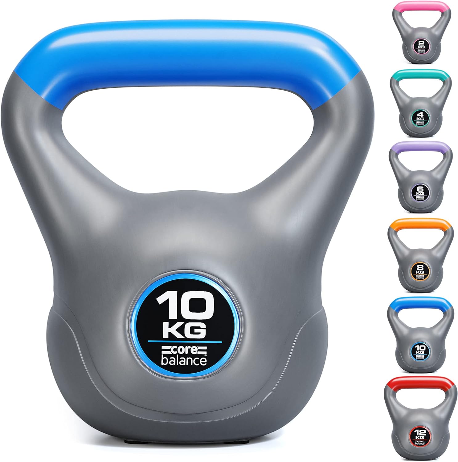 Core Balance Kettlebell Vinyl Coated Weight Lifting Strength Training Cardio Fit...