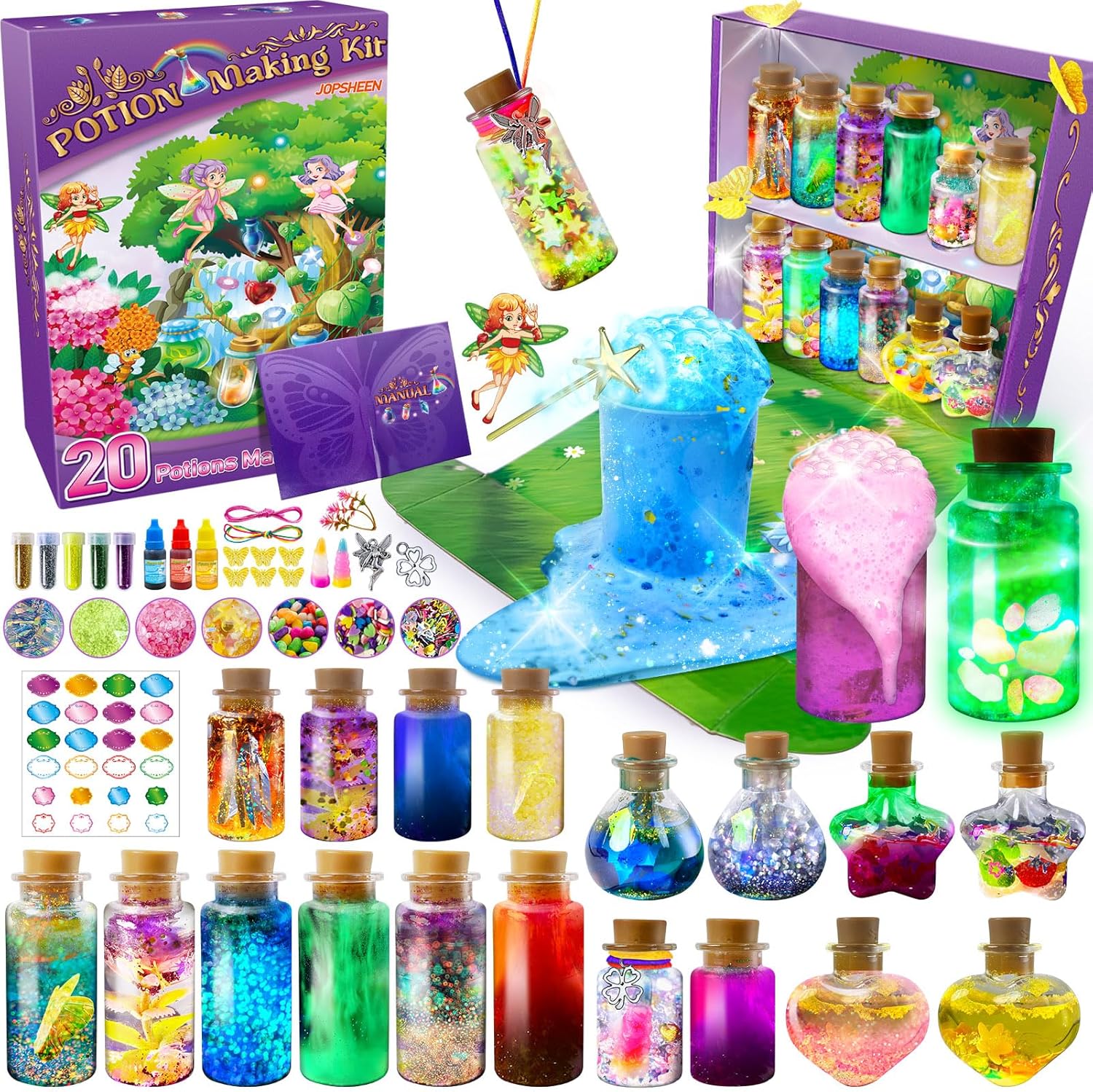 JOPSHEEN Potion Making Kit Children, 20 Bottles Potion, Christmas Birthday Toys...