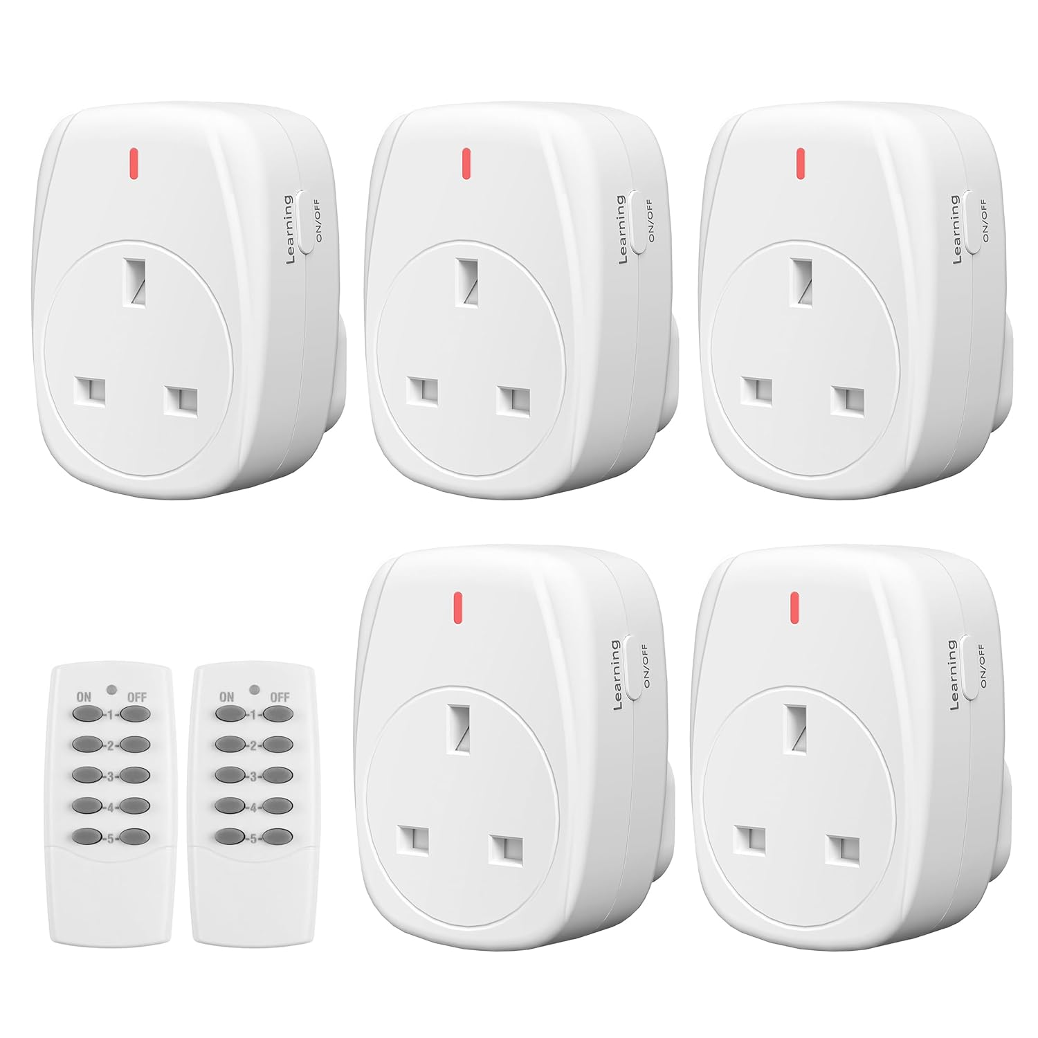 HBN Wireless Remote Control Plug Sockets, 13A/3120W Remote Control Outlet Socket...