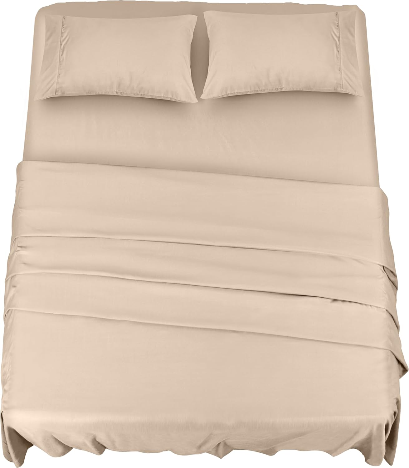 Utopia Bedding Bed Sheet Set, Special Double Bed Sheet Set in Beige, Innovative...