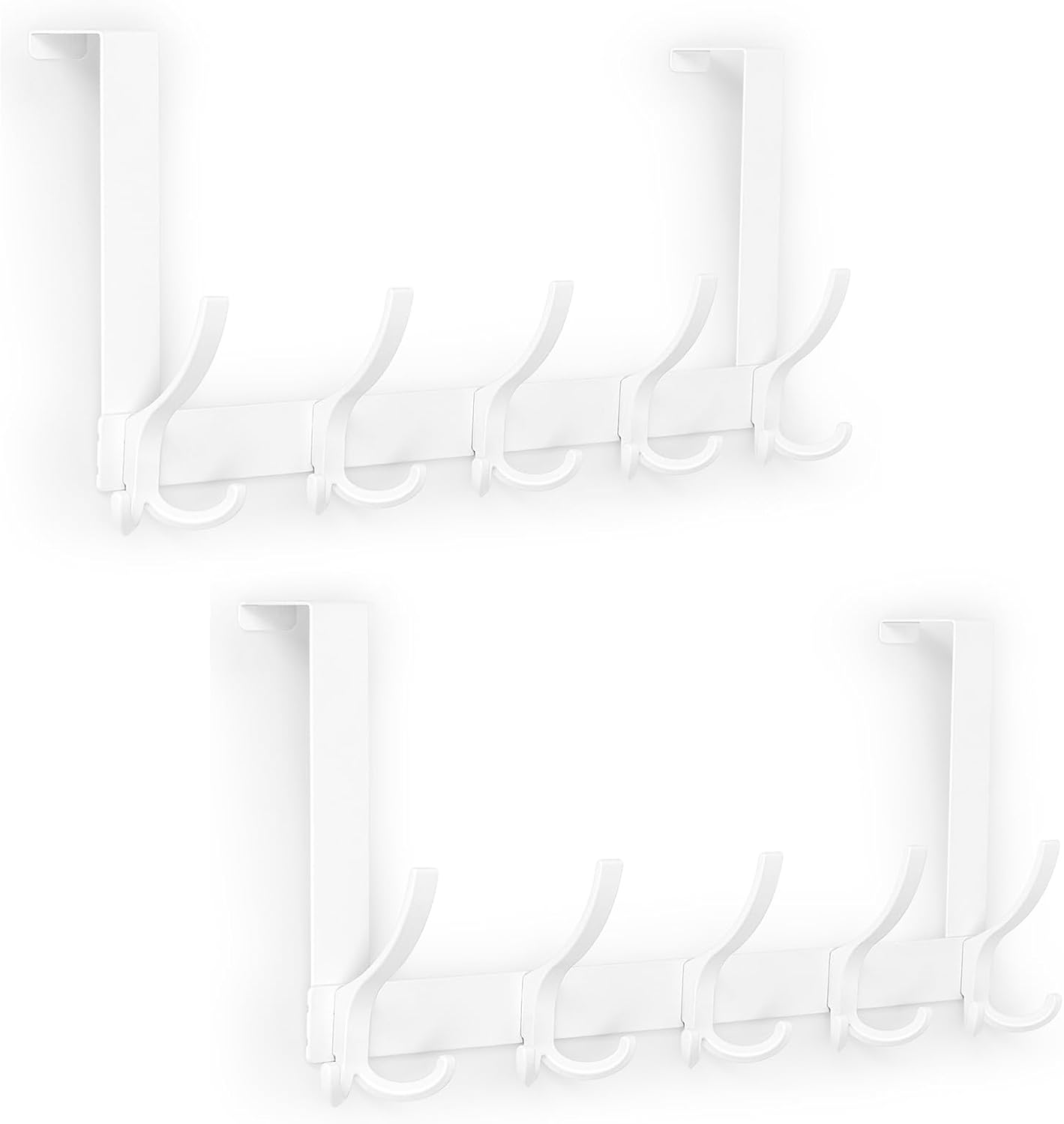 Over The Door Hooks, Unique Over The Door Hanger with 5 Triple Coat Hooks, Innov...