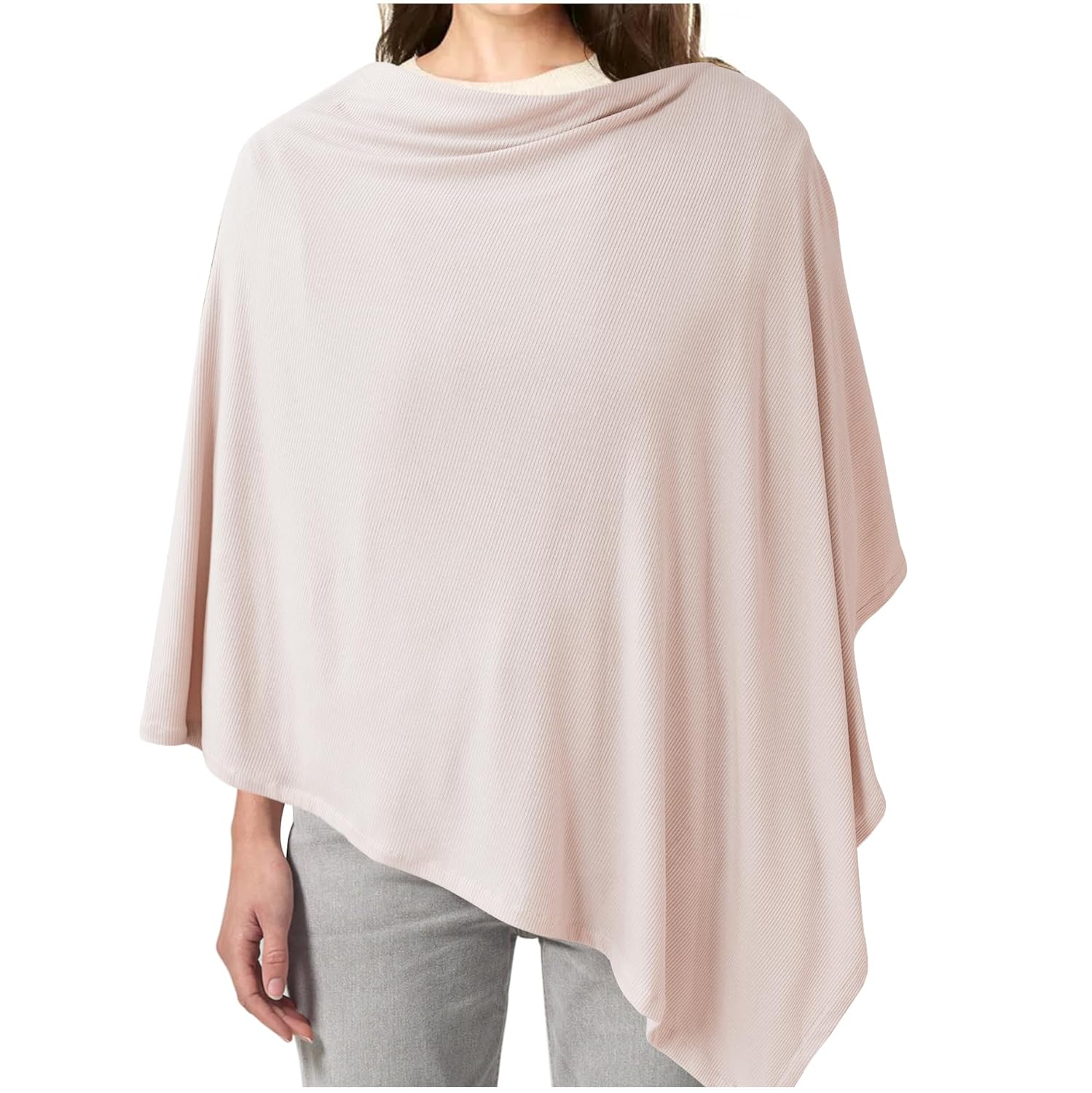 Konssy Knit Nursing Cover for Breastfeeding, 360 Full Privacy Breathable Breastf...