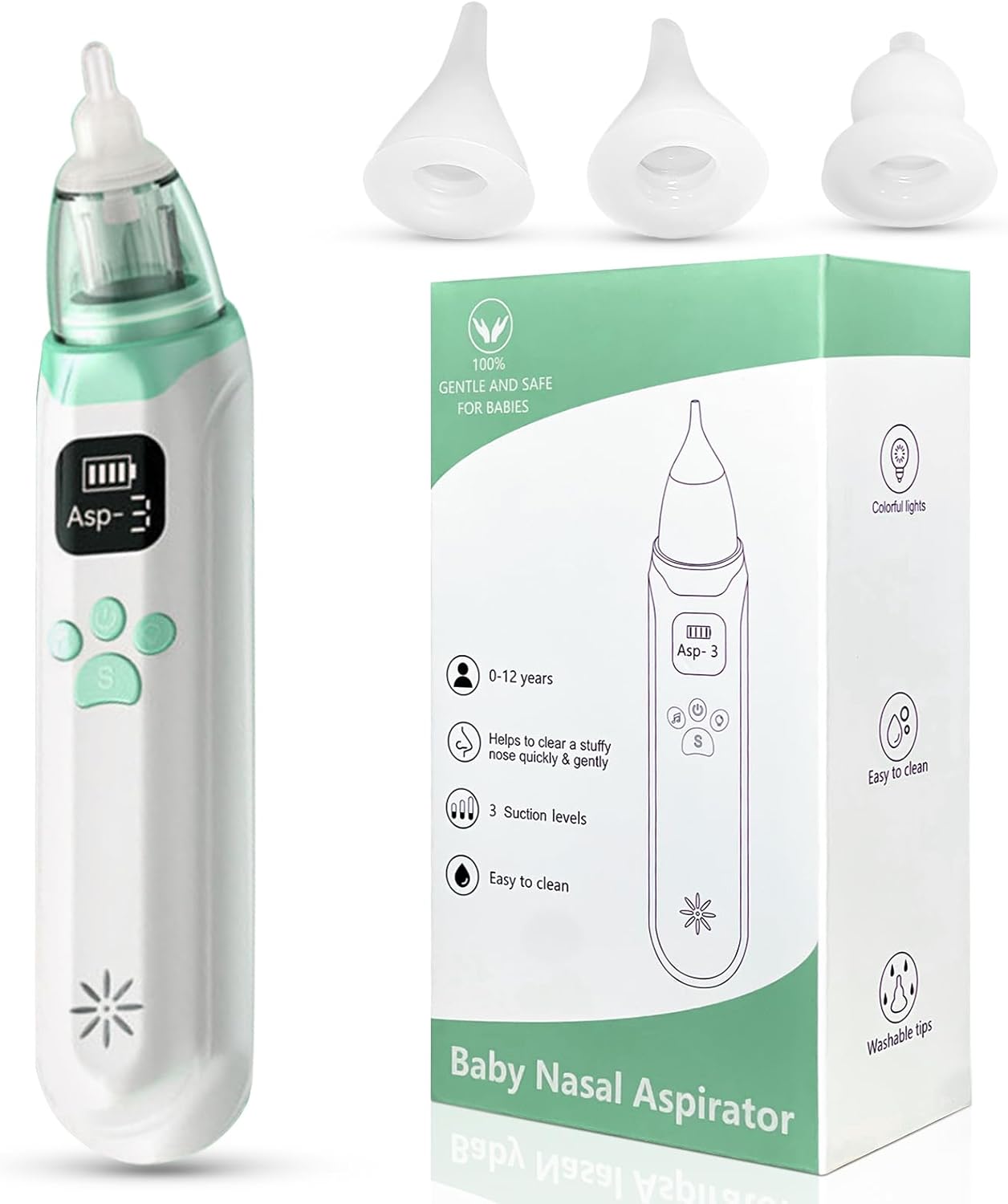 Deuknice Electric Baby Nasal Aspirator, Baby Nose Sucker, Baby Nose Cleaner Vacu...