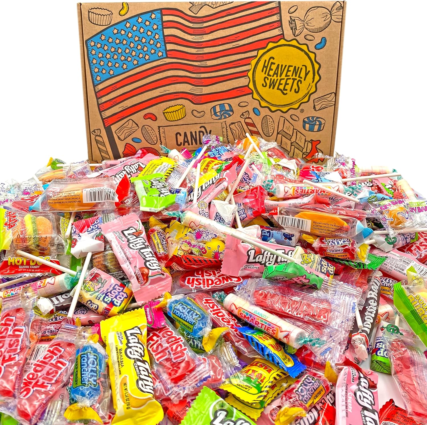 Heavenly Sweets | American Sweets Gift Box | 120+ Piece USA Party Sweets Candy K...