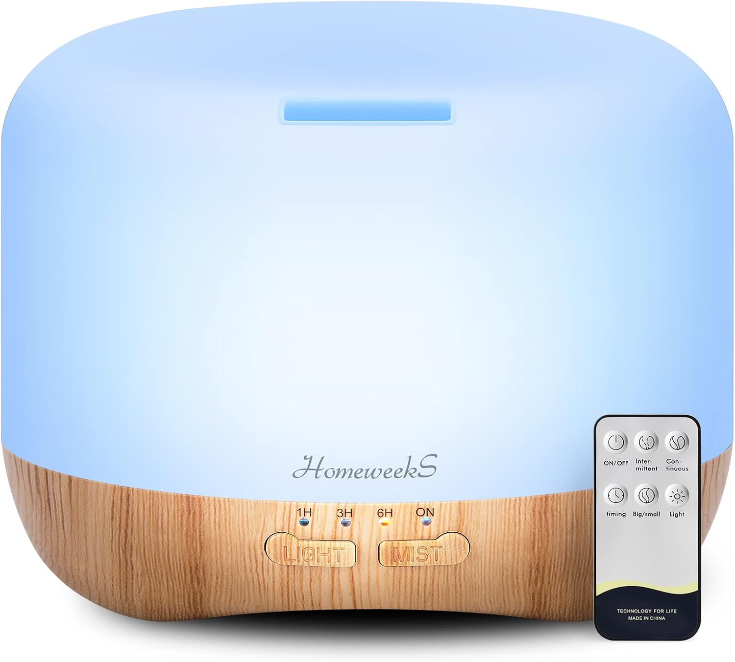 Homeweeks 300ml Essential Oil Diffuser, Quiet Aromatherapy Mist Diffusers for Es...