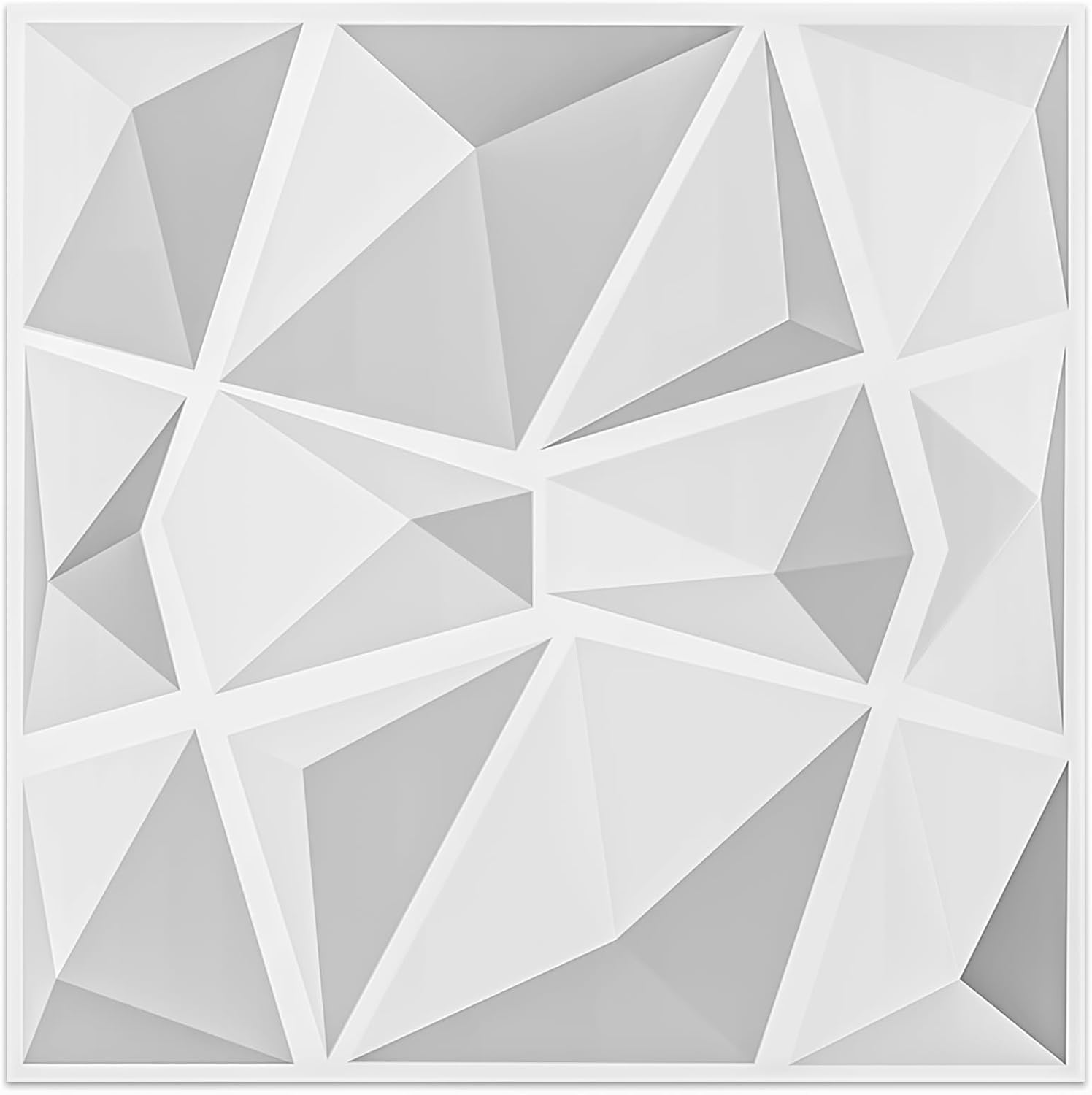 Art3d 19.7"x19.7" (Pack Of 12) Wall Panel 3D Pyram...