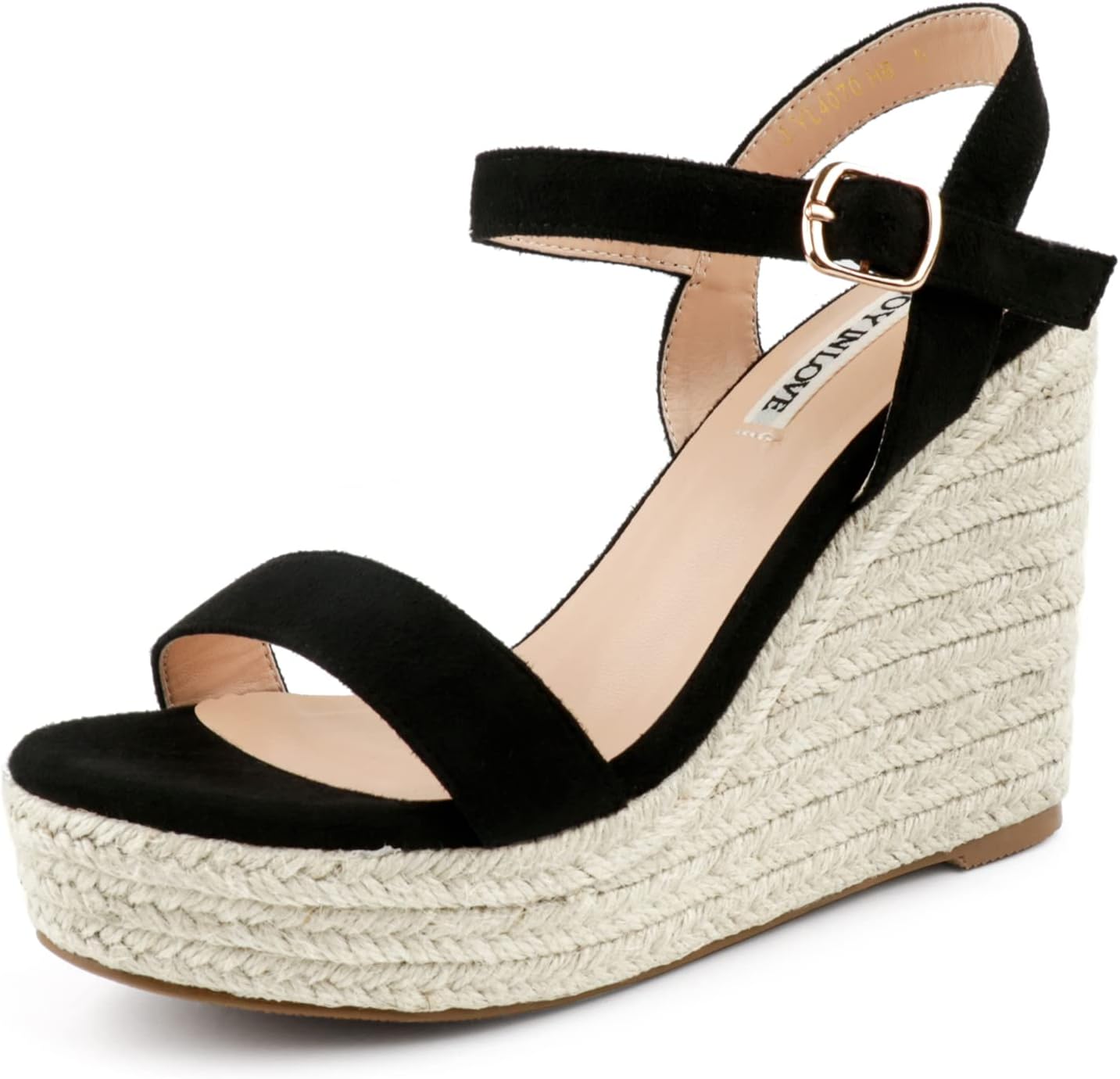 Elegant JOY IN LOVE Womens Espadrilles, Stylish Wedge Sandals with Platform Heel...