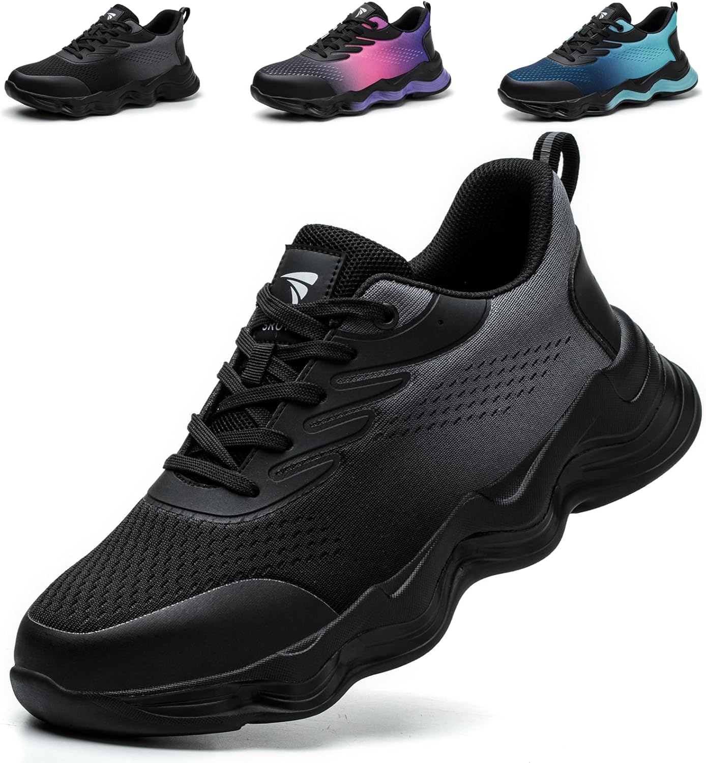 Safety Trainers Mens Womens Steel Toe Cap Trainers Lightweight Safety Shoes Comf...