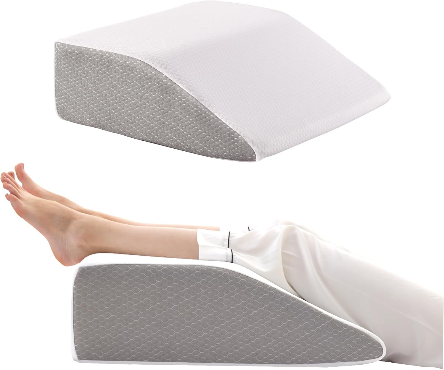 Leg Pillow, 8inch Leg Elevating Pillow for After Surgery, Blood Circulation, Leg...
