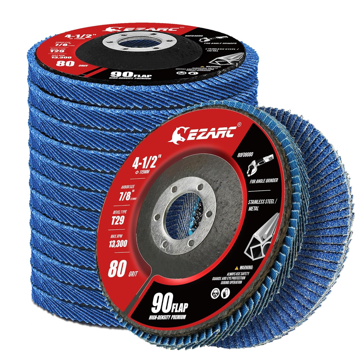 High-Quality EZARC Flap Discs, Special 115mm Zirconia Sanding Disc, Innovative H...
