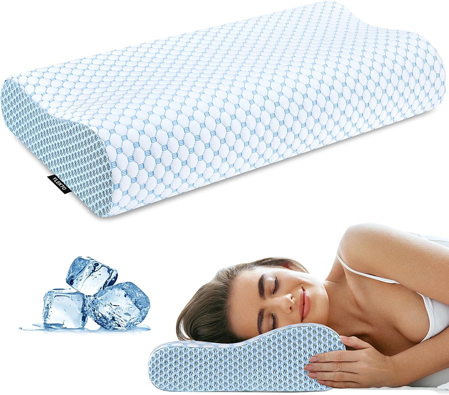 Cervical Pillow for Neck Pain Relief, Contour Memory Foam Pillows for Sleeping,...