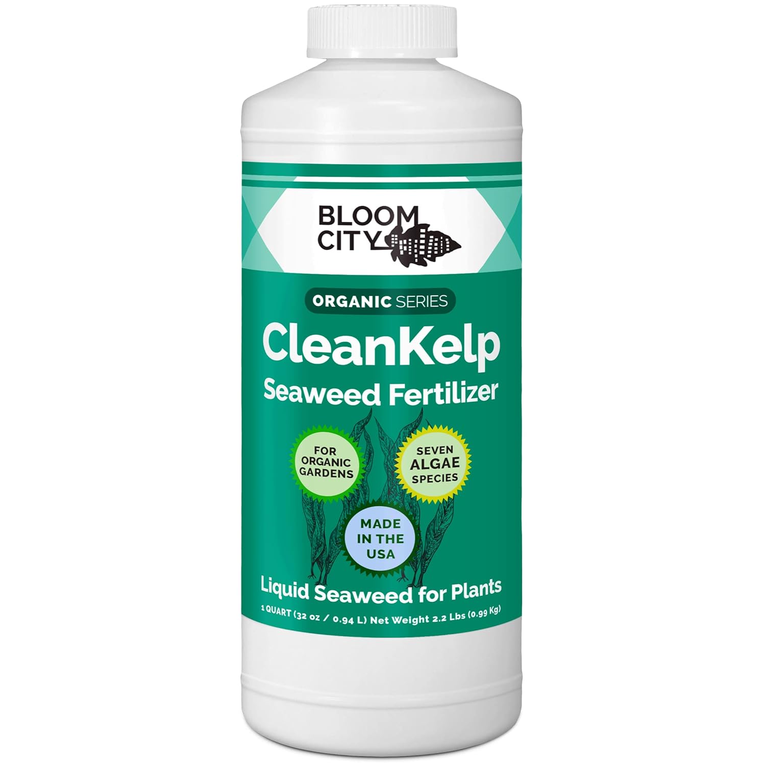 Bloom City Organic Liquid Seaweed and Kelp Fertilizer Supplement, Quart (32 oz)...