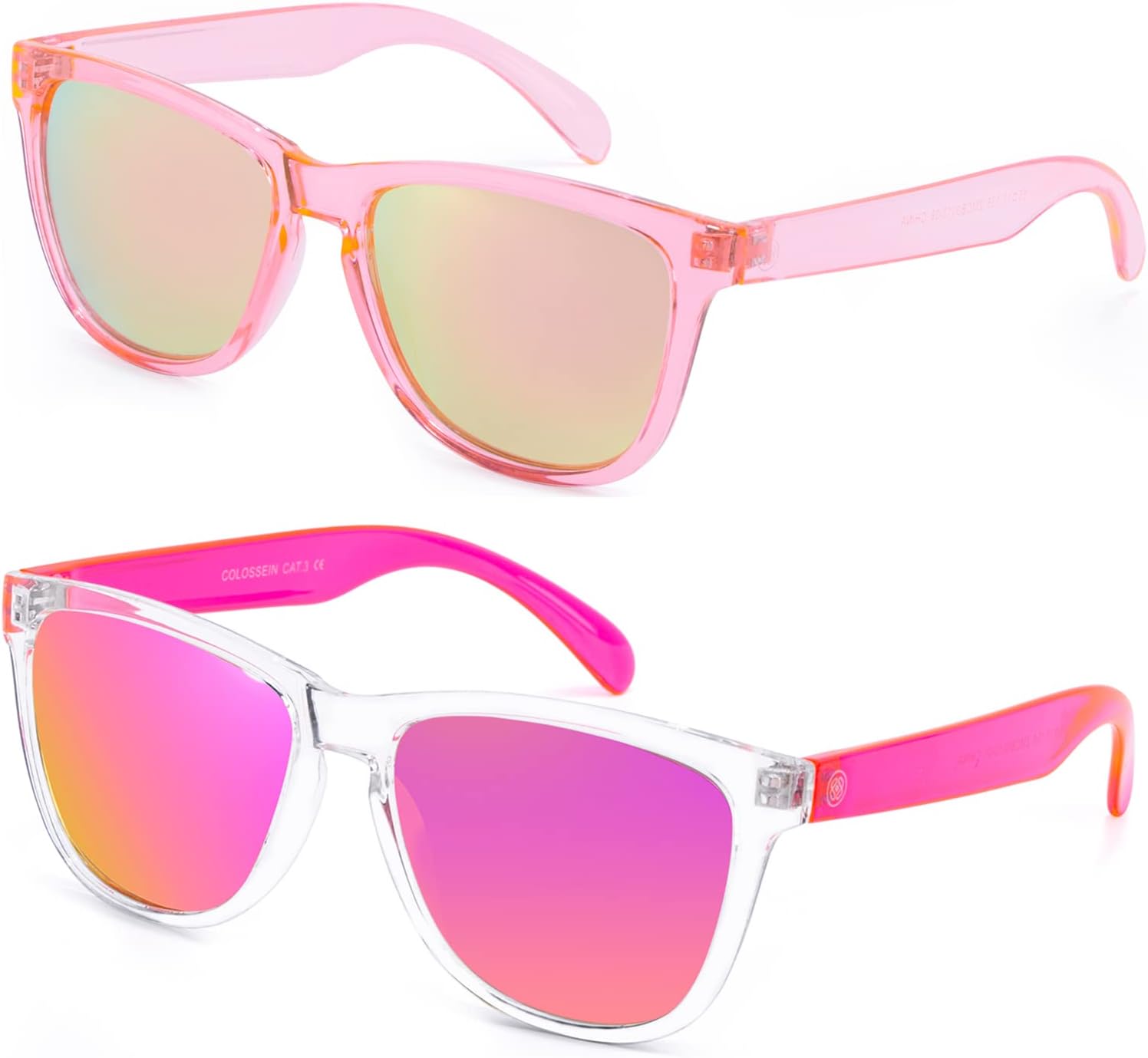 COLOSSEIN Sunglasses Womens,Classic Square Frame UV400 Mirrored Lens,Sunglasses...