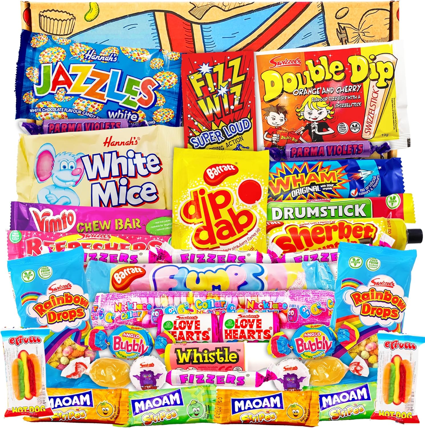 Heavenly Sweets | Retro Sweets Gift Box | Candy & Chocolate for Birthday Anniver...