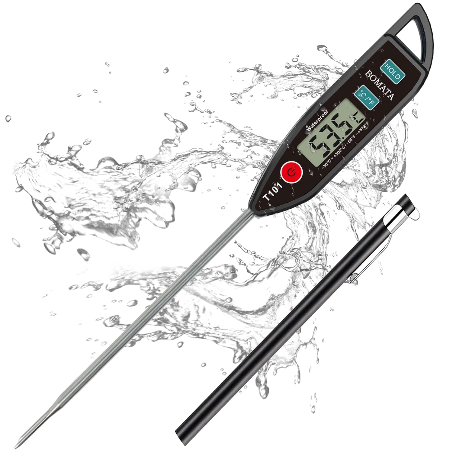 BOMATA Waterproof Thermometer, Special IPX7 Thermometer for Water & Liquid, Inno...