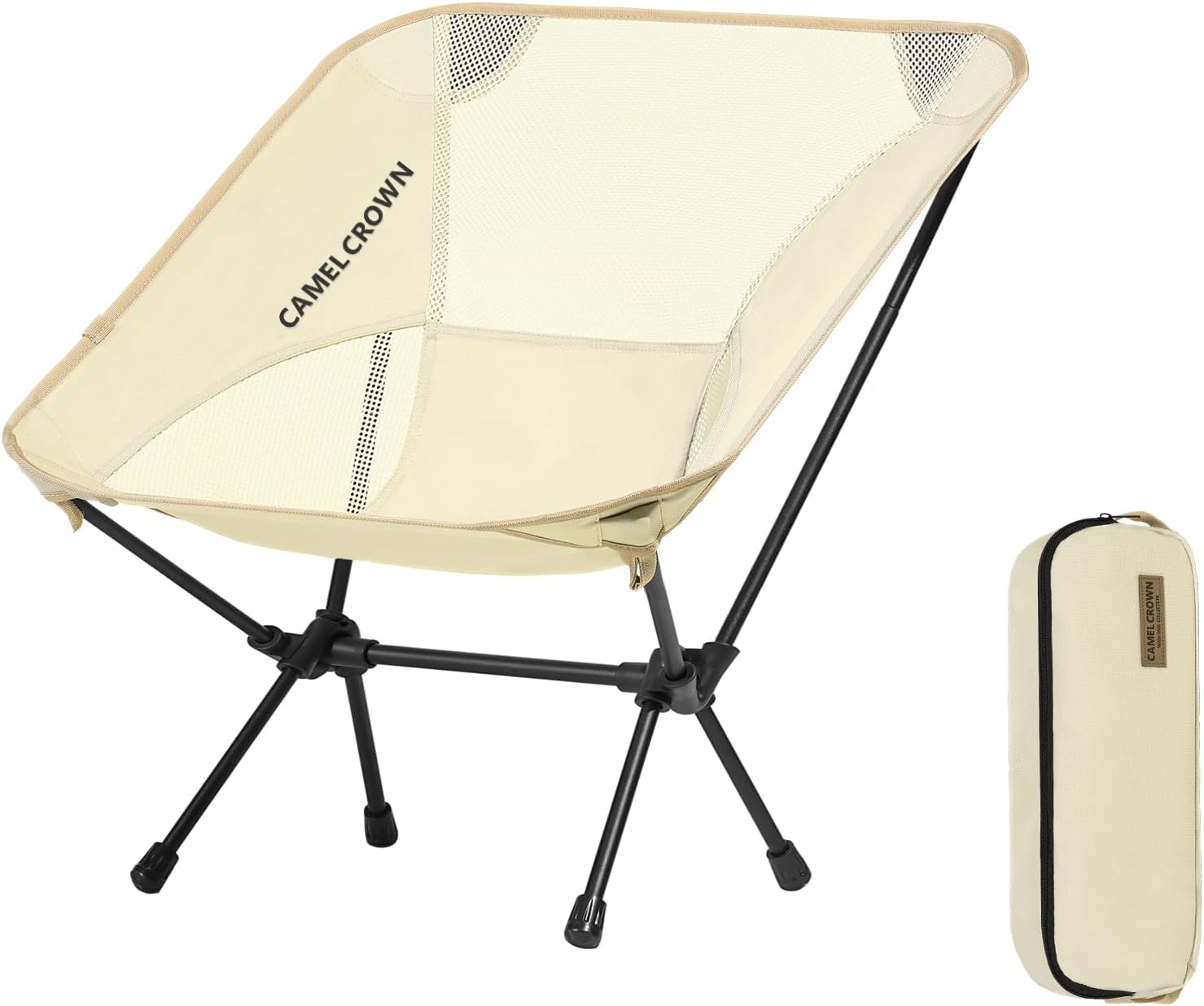 CAMEL CROWN Portable Camping Chair Lightweight Compact Folding Chair Mesh for Ou...