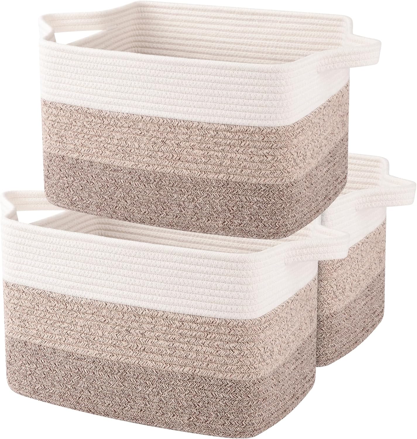 OIAHOMY Storage Basket, Woven Baskets for Storage, Cotton Rope Basket for toys,T...