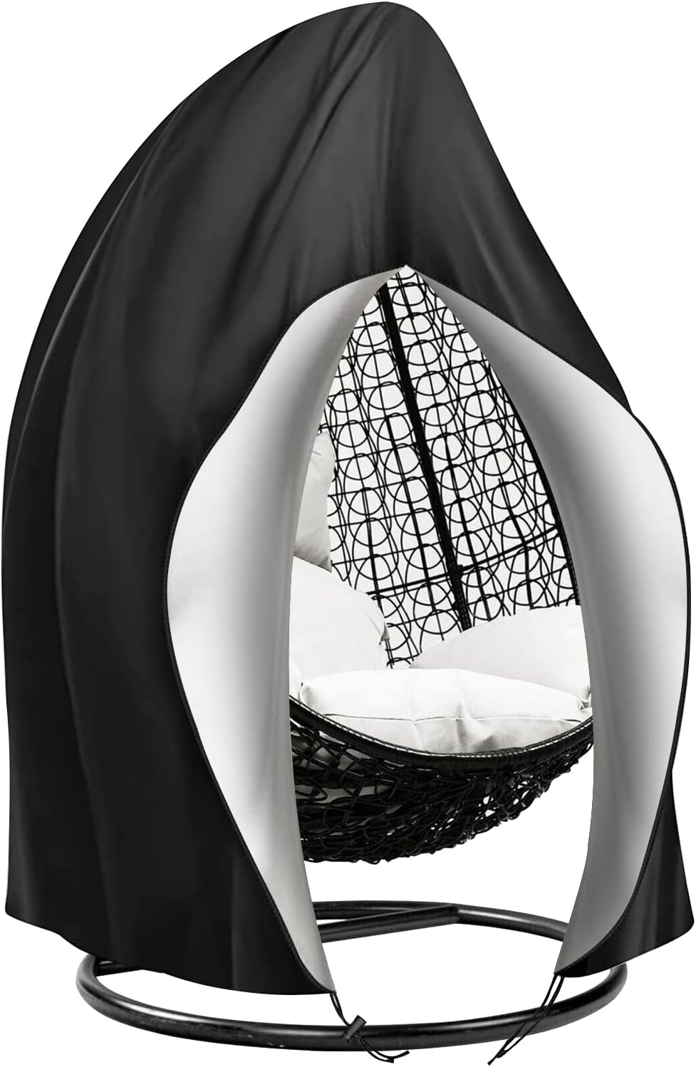 Emwel 190x115cm Hanging Chair Cover with Zipper - Heavy Duty Egg Swing Cocoon Ch...
