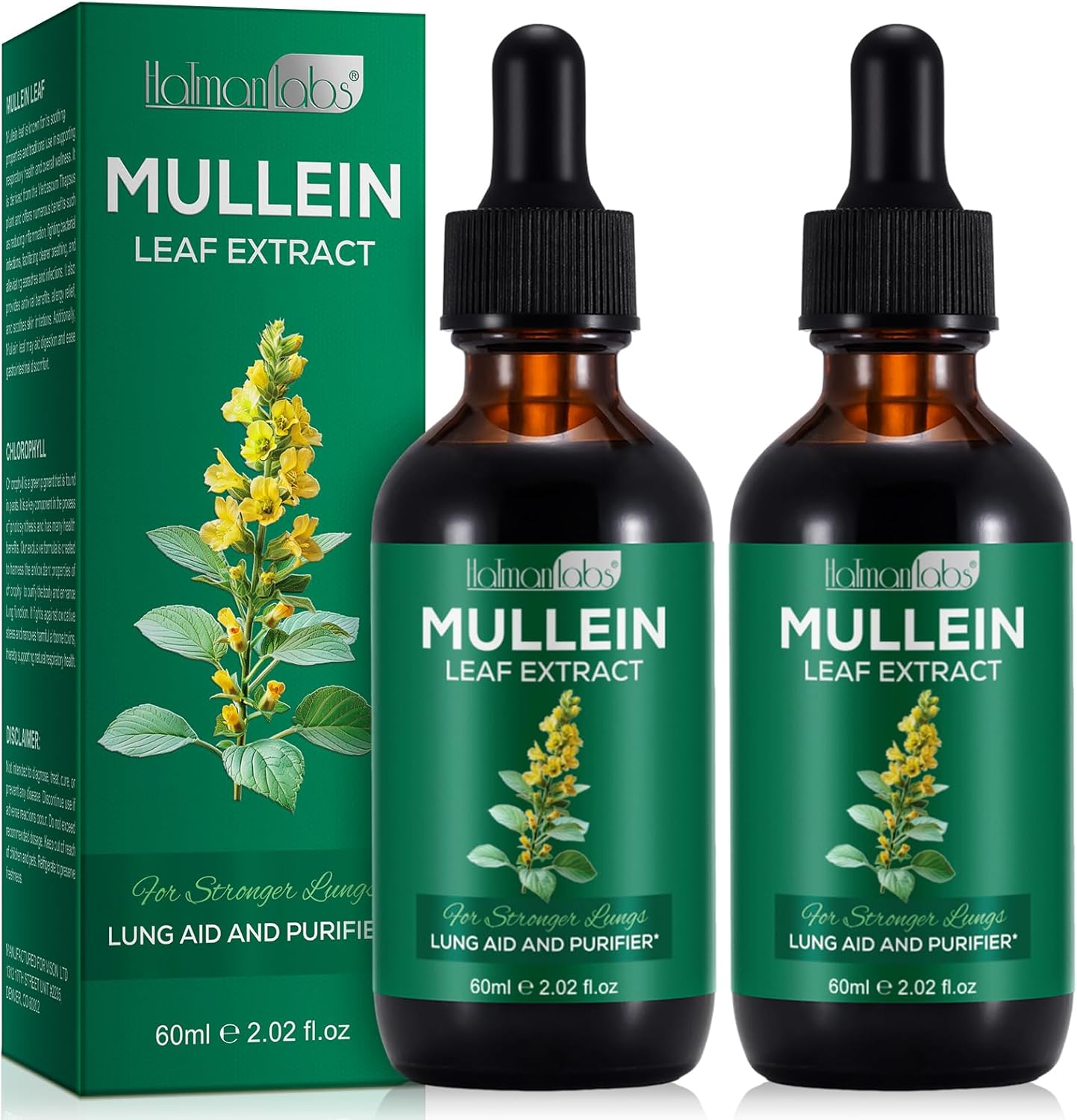 Powerful Mullein Drops, Special Mullein Leaf Extract, Innovative Solution for Lu...