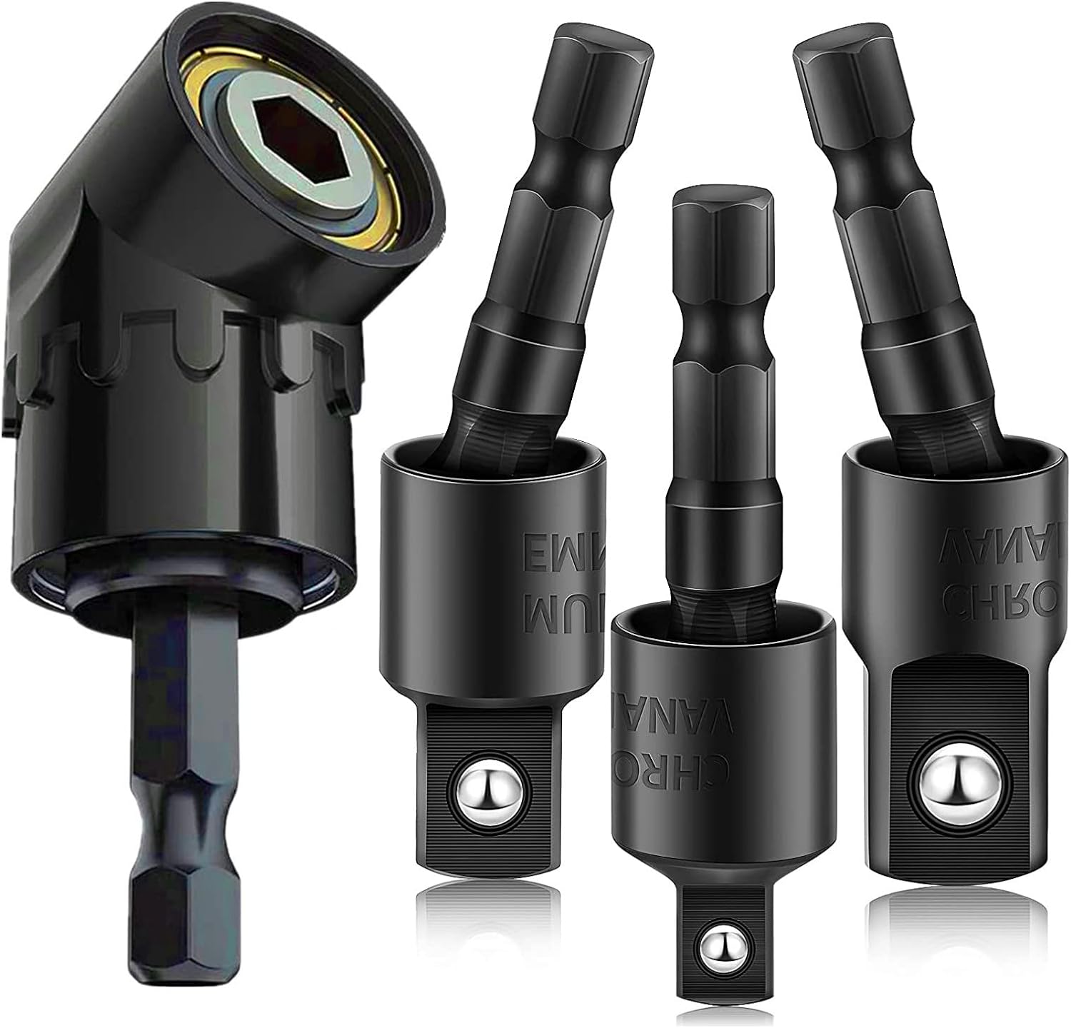 Right Angle Drill Adaptor,4-in-1 Impact Drill Bit...