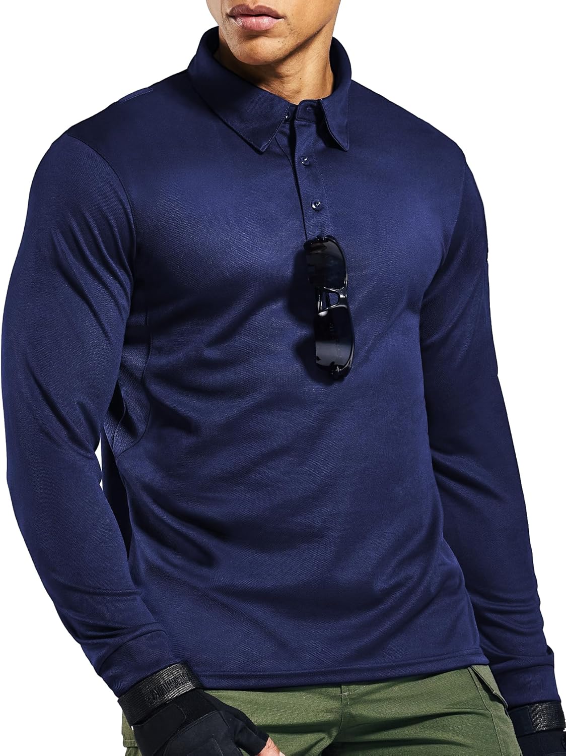 MIER Men's Outdoor Performance Tactical Polo Shirts Short and Long Sleeve, Moist...