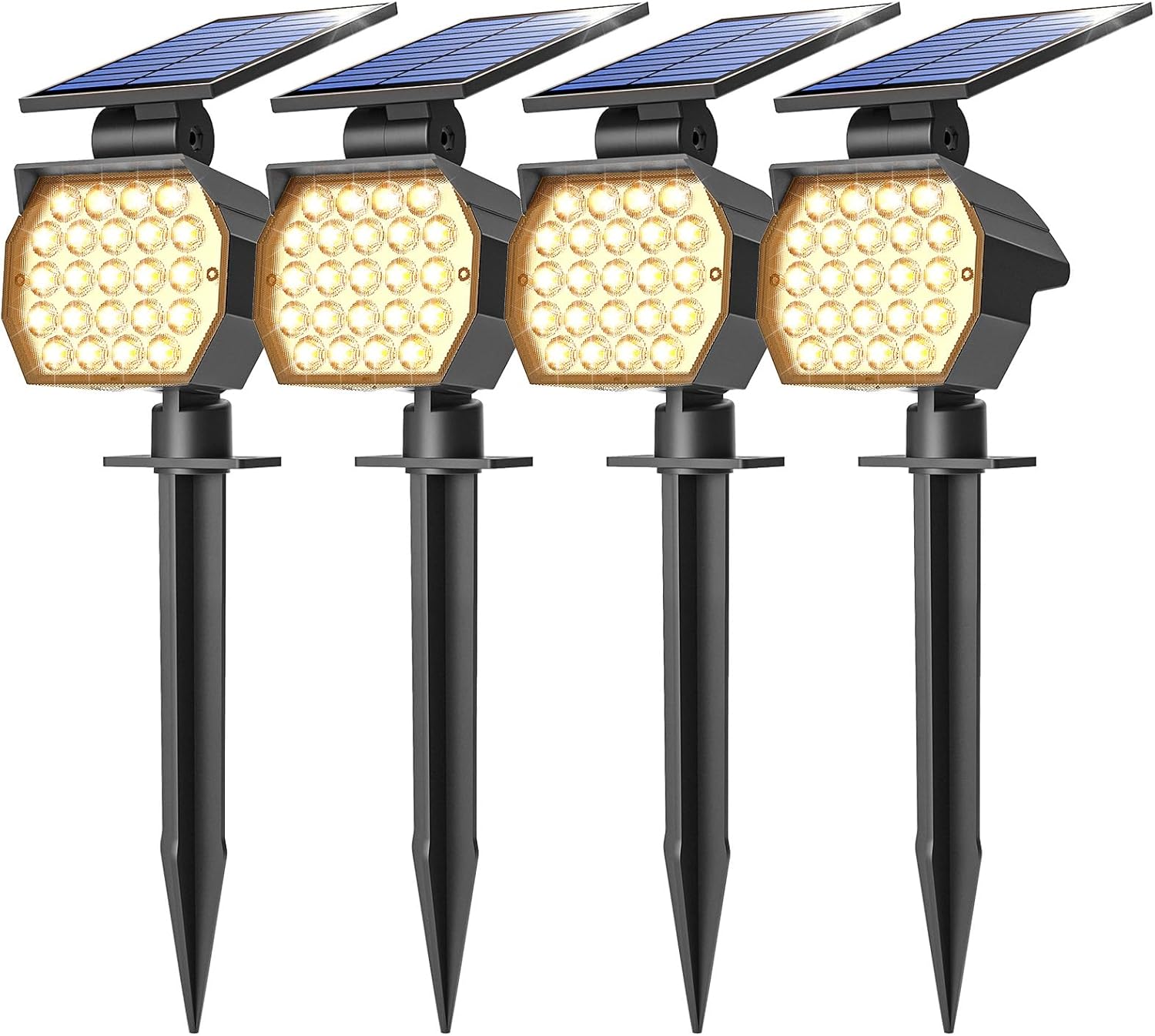 NIORSUN Solar Spot Lights Outdoor,23 LEDs Landscape Lighting with Auto On/Off an...