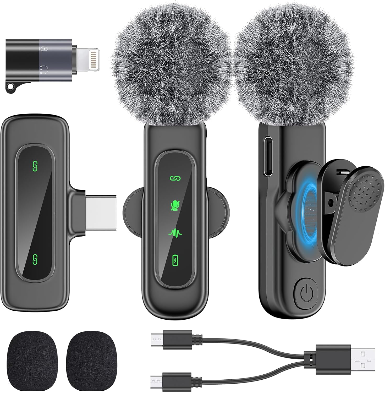 PoP voice Mini Microphone for iPhone 16/15/14/iPad...
