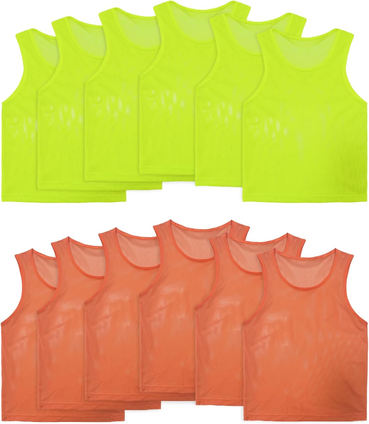 VOGRYE PinniesSet of 12/24 Scrimmage Vests, Team Practice Sports for Child Youth...