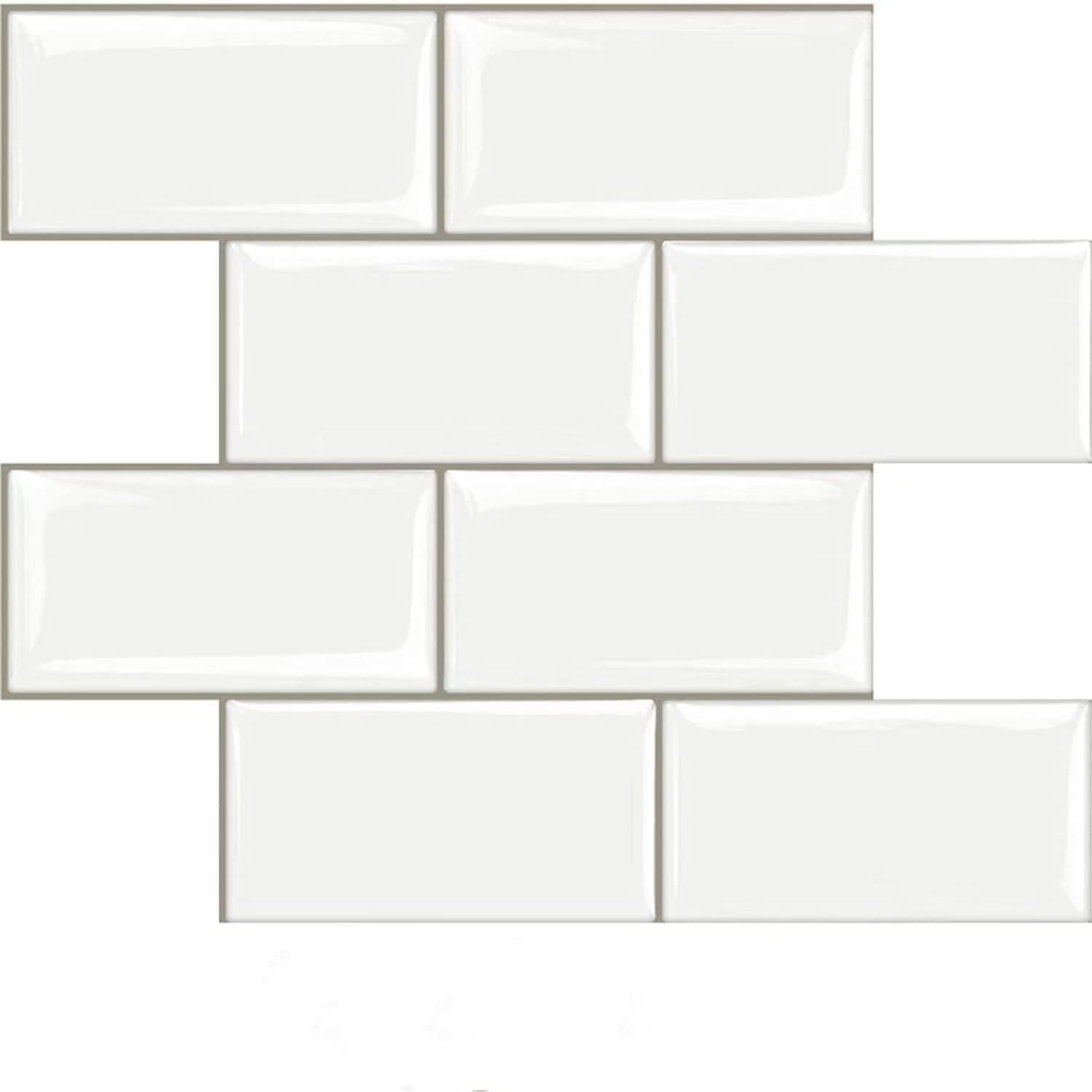STICKGOO 10-Sheet Peel and Stick Subway Tile, Stick on Tiles Backsplash for Kitc...
