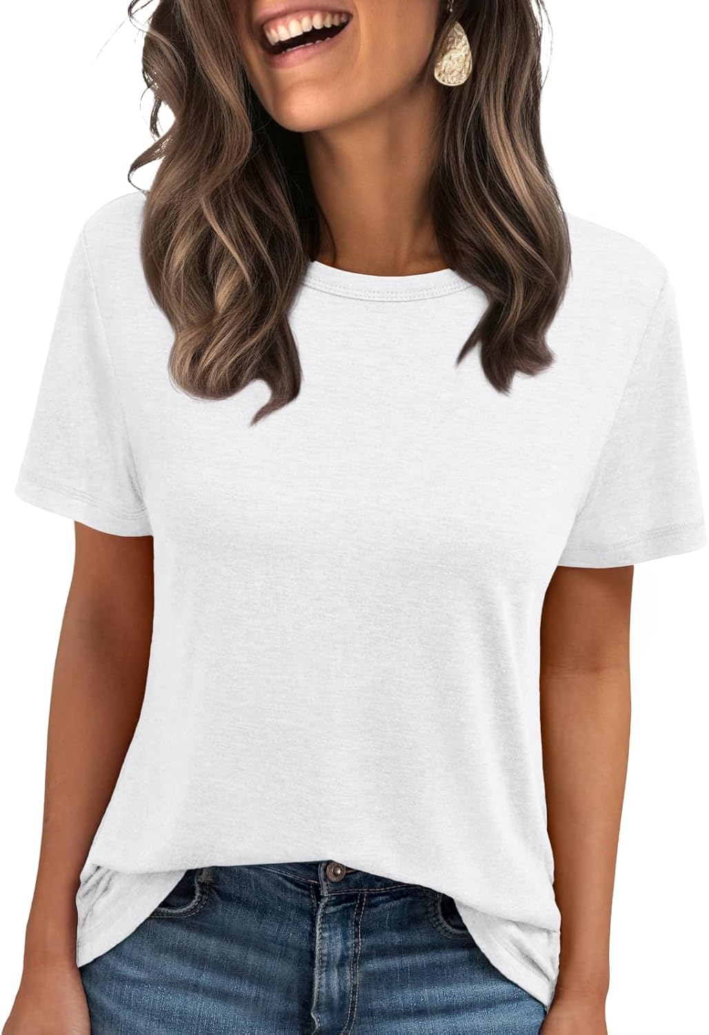 AUTOMET Summer Tops Women Spring Short Sleeve Shirts Beach Vacation Outfits Plus...