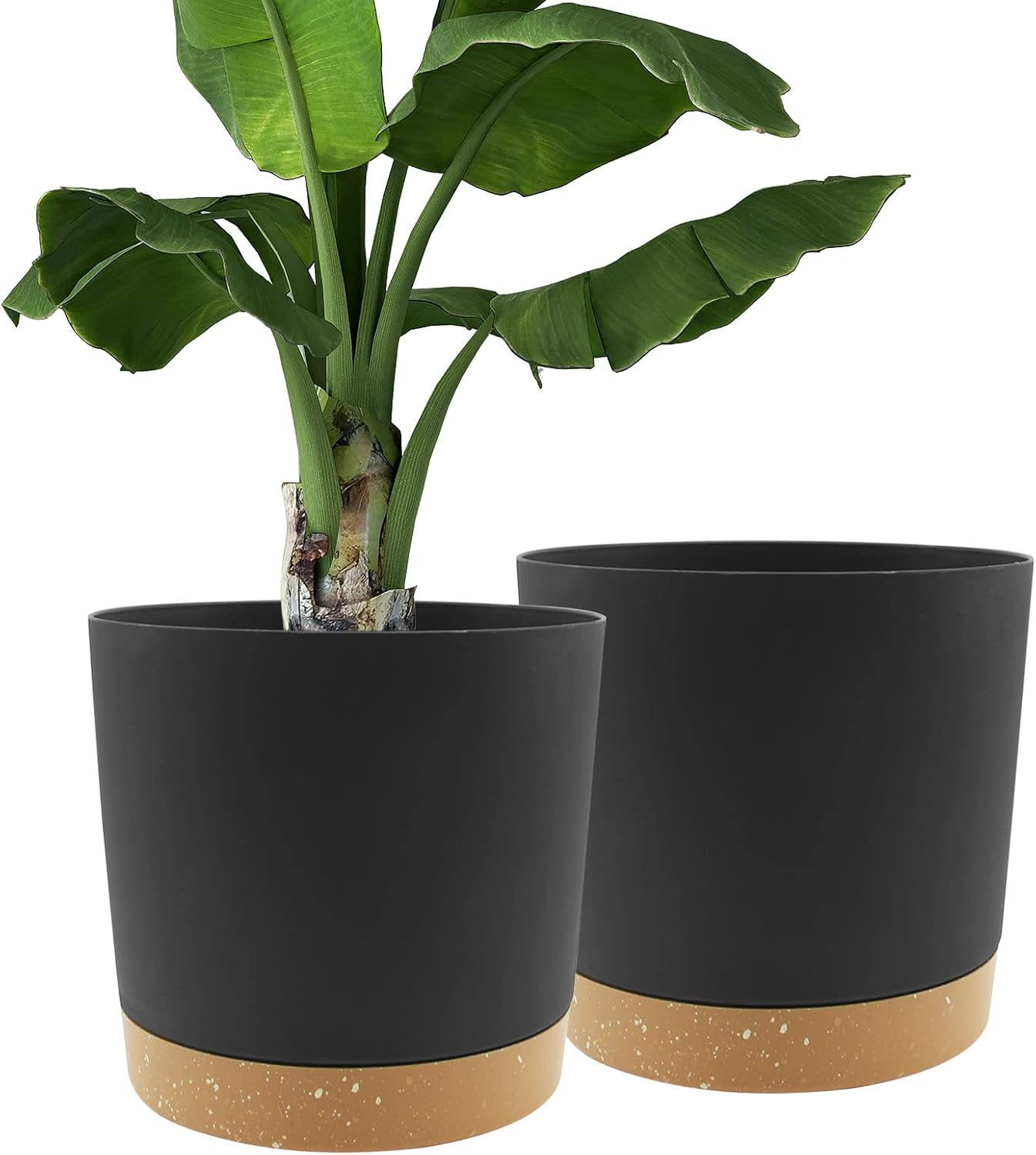 QCQHDU 12 inch Plant Pot, 2 Pack Planters for Indoor Plants with Drainage Holes...