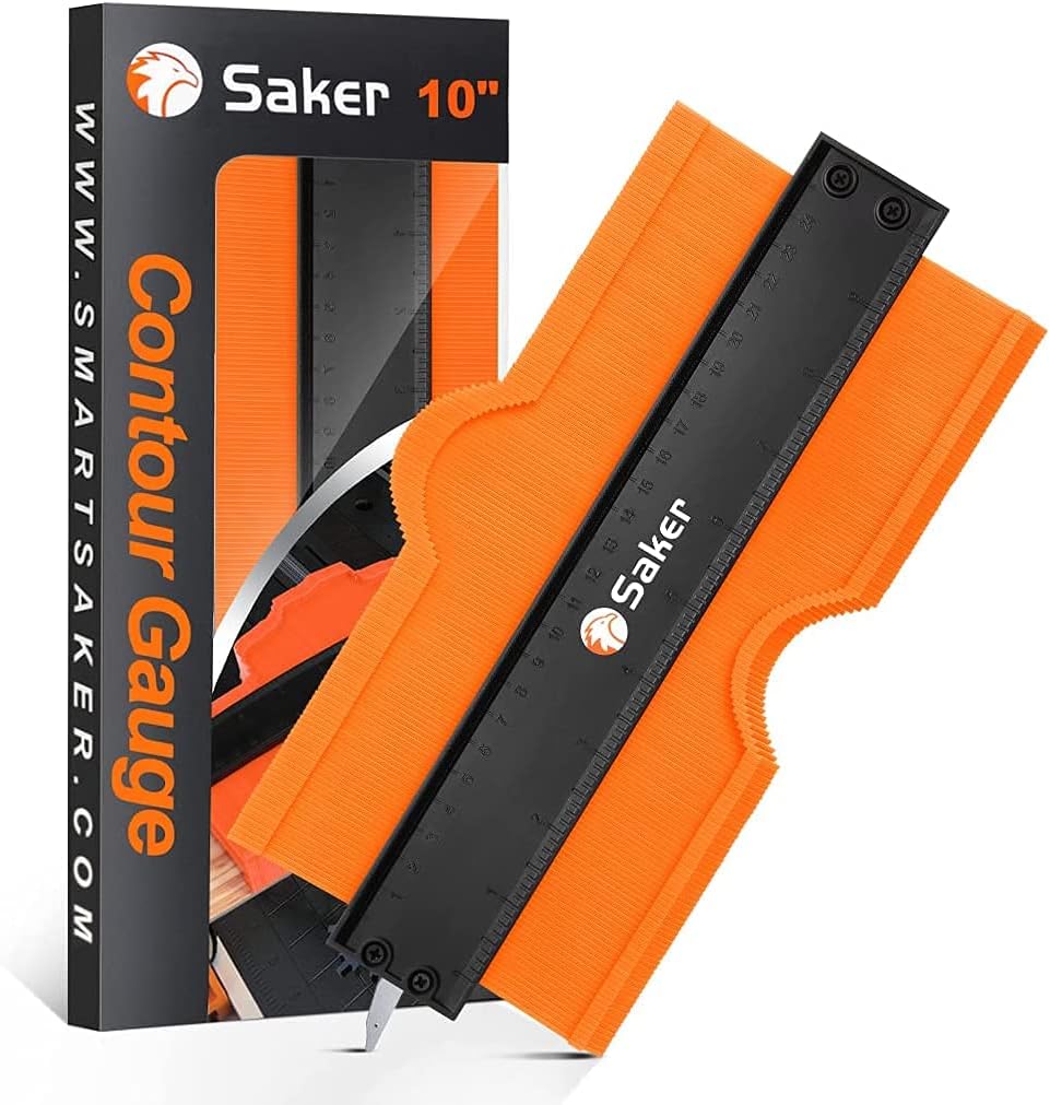 Saker Contour Gauge Profile Tool(25 cm/10 inches)-Adjustable Lock-Precisely Copy...