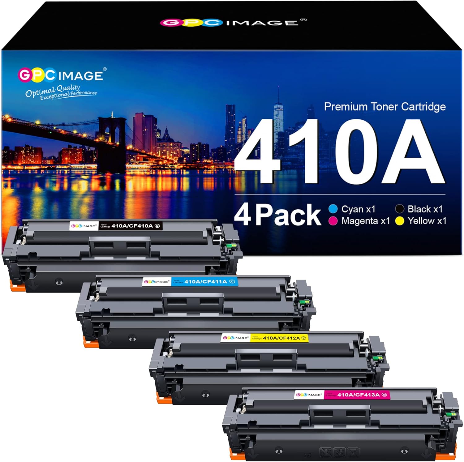 GPC Image Compatible Toner Cartridges Replacement for HP CF410A 410X CF410X for...