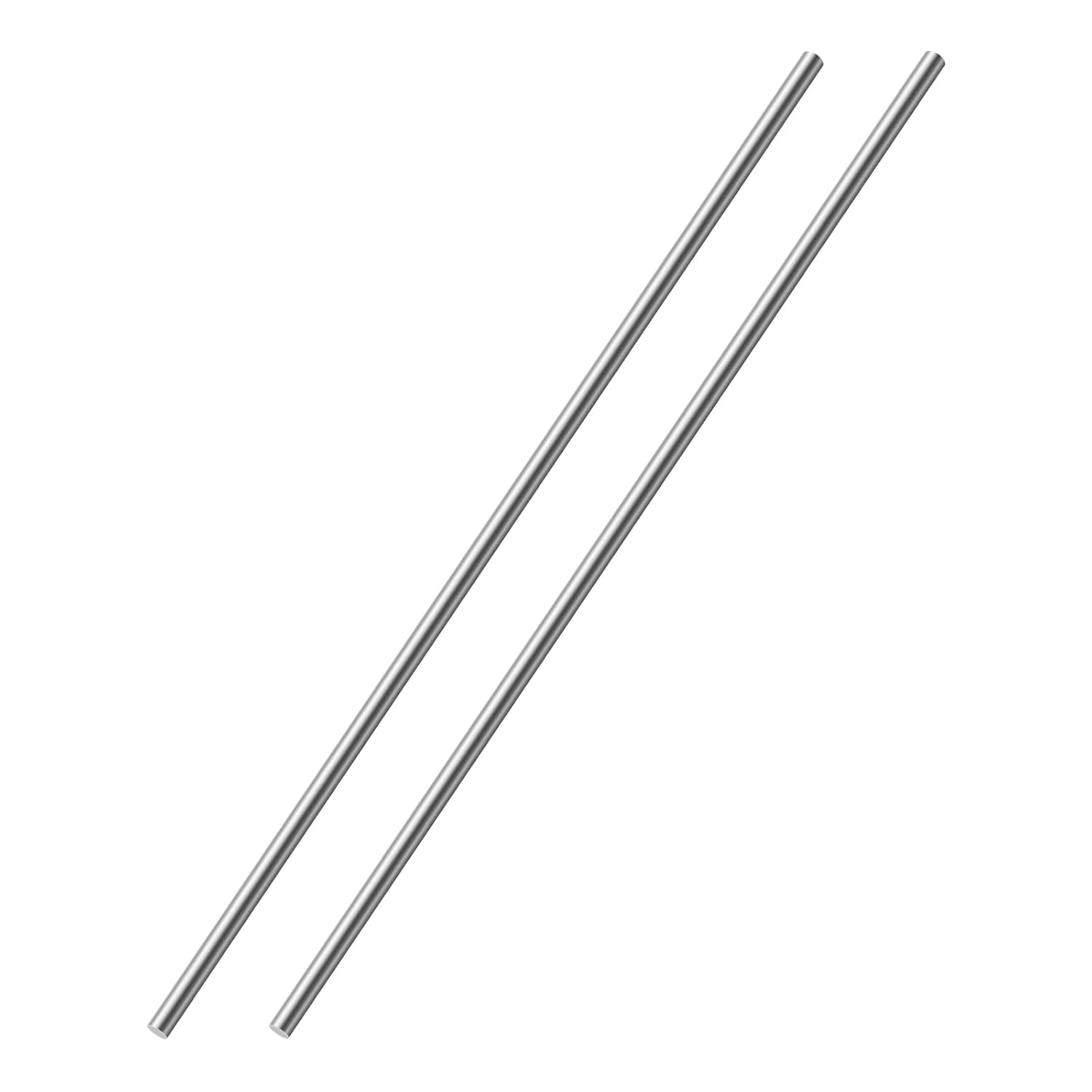 OFFCUP Stainless Steel Round Rods, 2pcs Round Steel Metal Rods, 5mm x 250mm Roun...